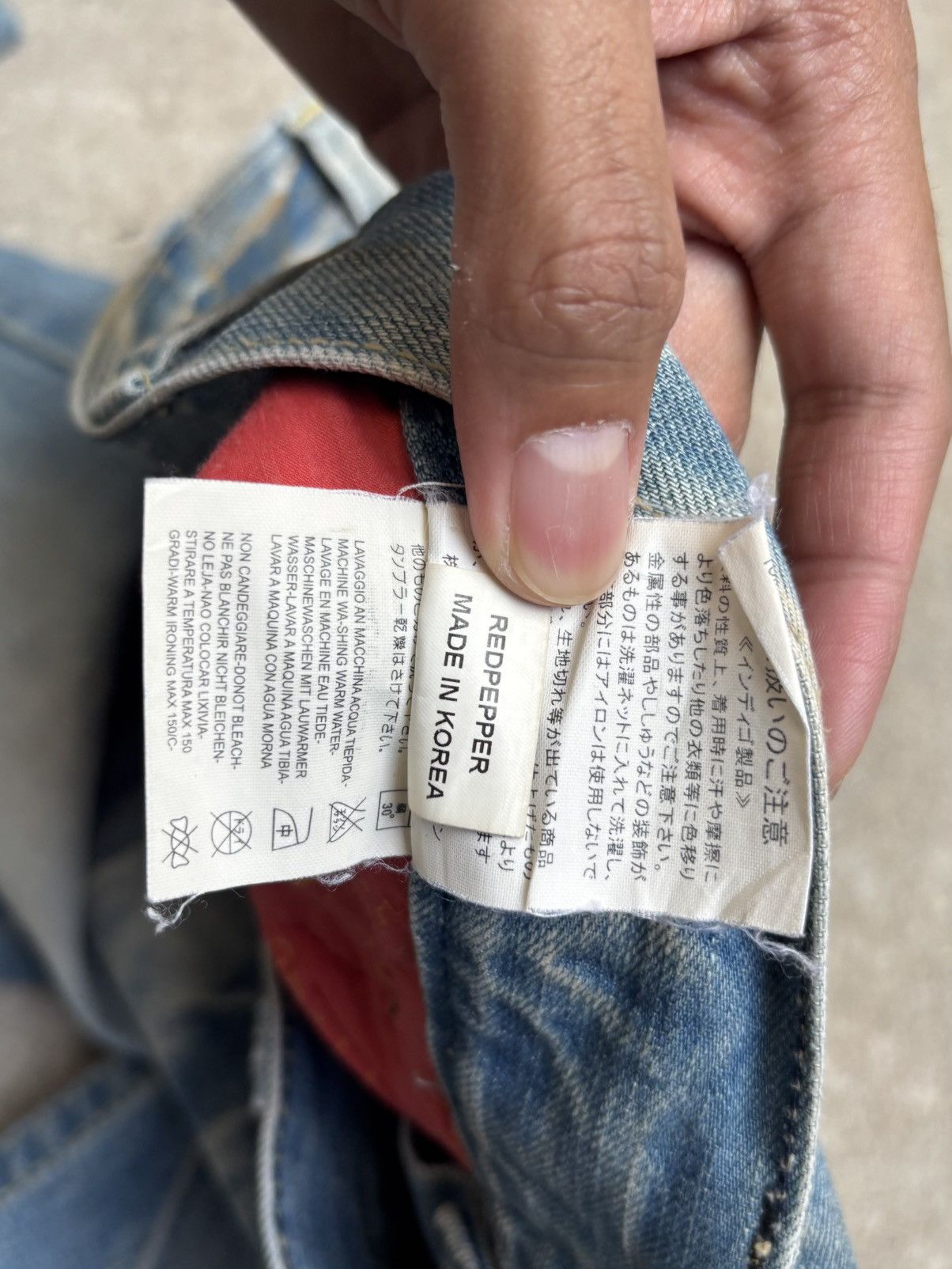 Le Grande Bleu (L.G.B.) RED PEPPER Indian Boot Cut Flared Jeans Denim Size 33 Size US 33 - 15 Thumbnail