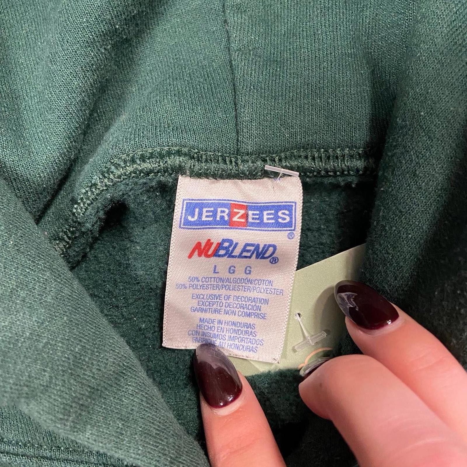 Jerzees Vintage Forest Green Jerzees Blank Hoodie Size US L / EU 52-54 / 3 - 2 Thumbnail