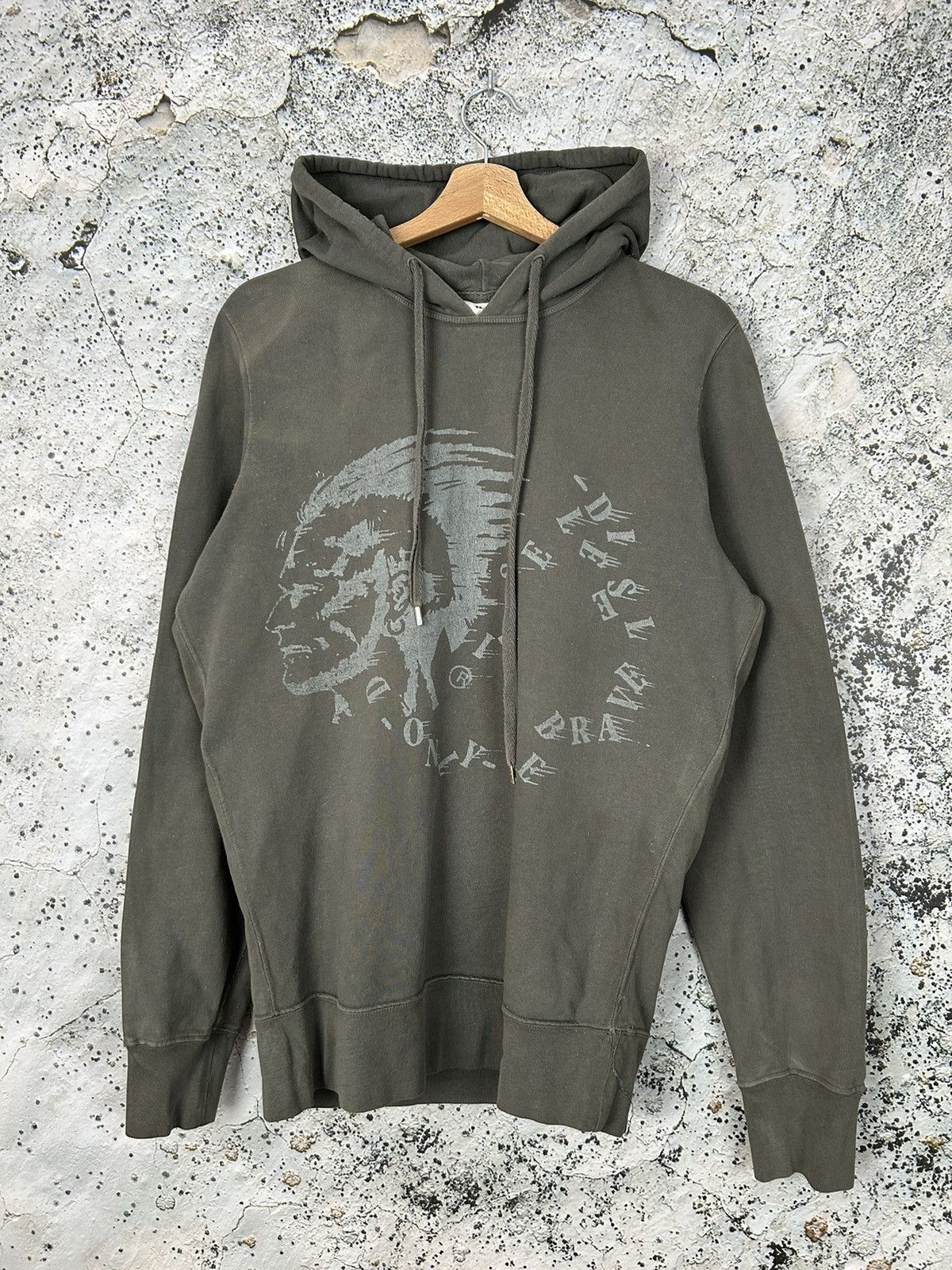 Diesel Vintage Diesel Punk Y2K Olive Hoodie Streetwear Alternative Size US L / EU 52-54 / 3 - 1 Thumbnail