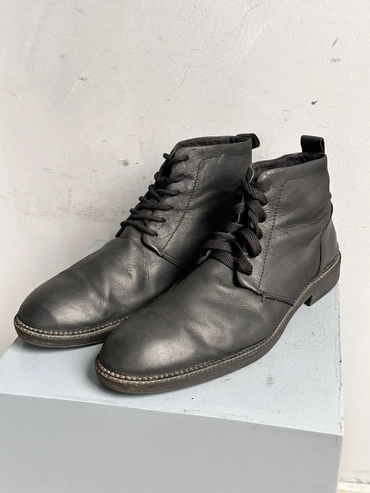 Vintage Leather vintage low-top boots lace-up MoMA classic style Size US 12 / EU 45 - 6 Thumbnail