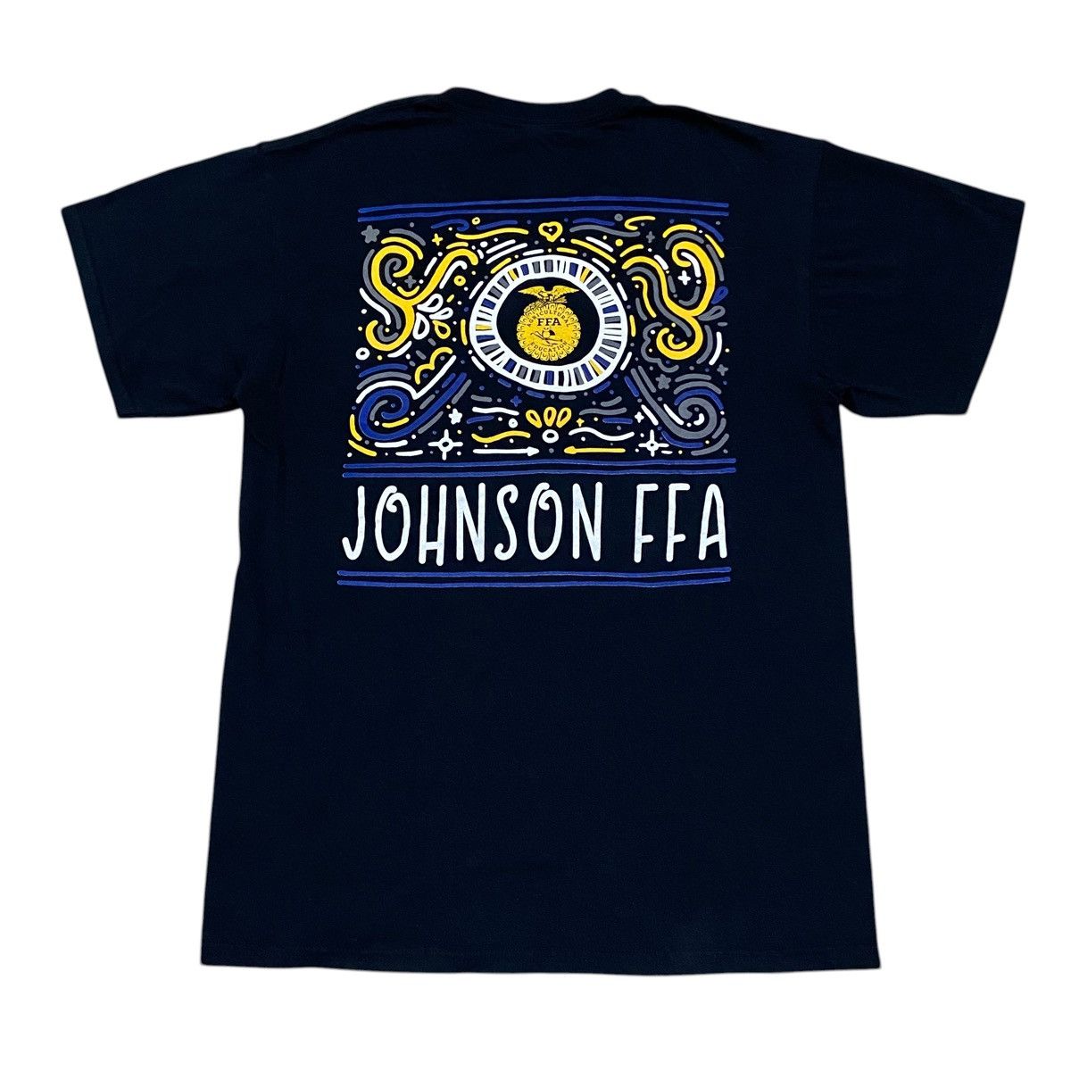 Vintage Johnson FFA Tshirt - Black Size US M / EU 48-50 / 2 - 1 Thumbnail
