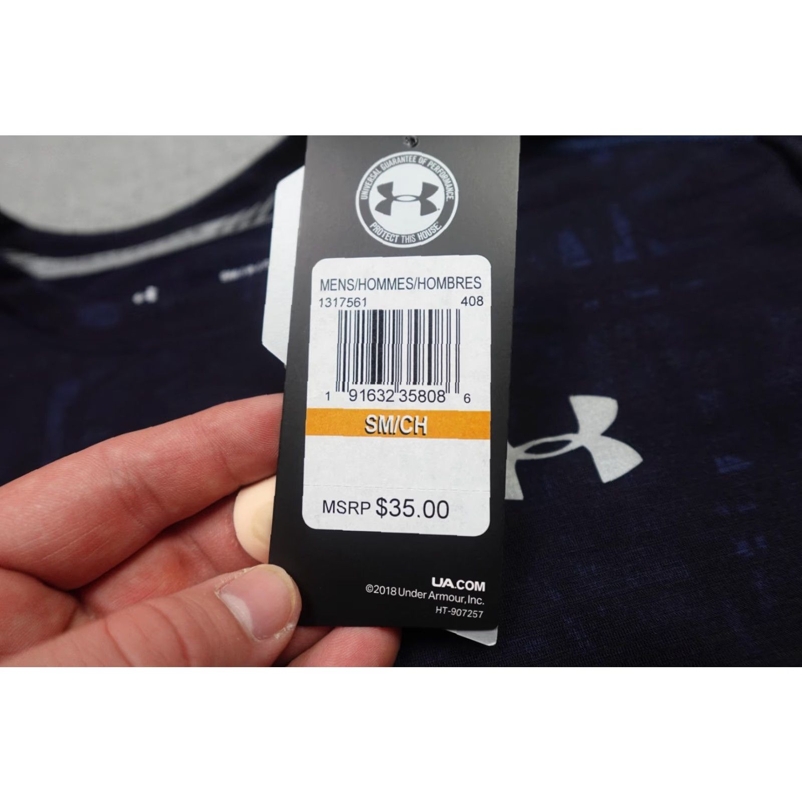 Under Armour Under Armour Shirt Mens Small Blue Threadborne Run Fitted Running Performance Shirt Size US S / EU 44-46 / 1 - 3 Thumbnail
