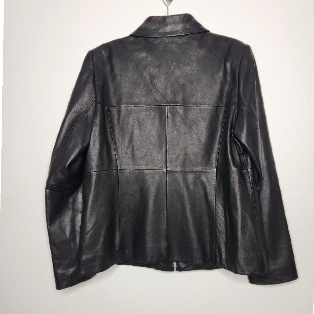 Vintage VINTAGE Valerie Stevens Leather Jacket Womens Large Biker HD Black Zip Jacket L Womens Leather Jacket Size L / US 10 / IT 46 - 7 Thumbnail