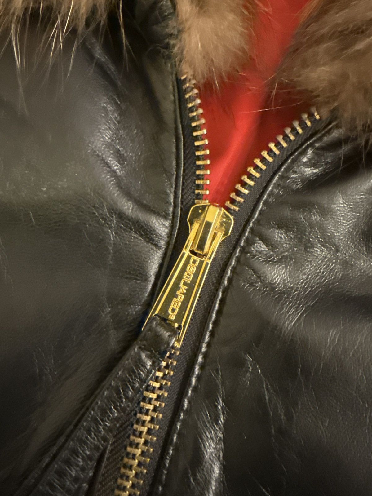 Dsquared2 2000s Dsquared2 Leather & polyester fur jacket Size XS / US 0-2 / IT 36-38 - 2 Thumbnail