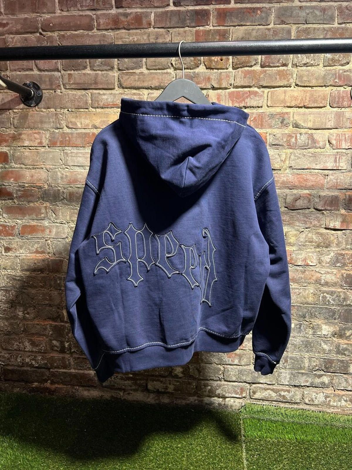 Godspeed Godspeed Navy Blue Hoodie Sz. S Size ONE SIZE - 2 Thumbnail