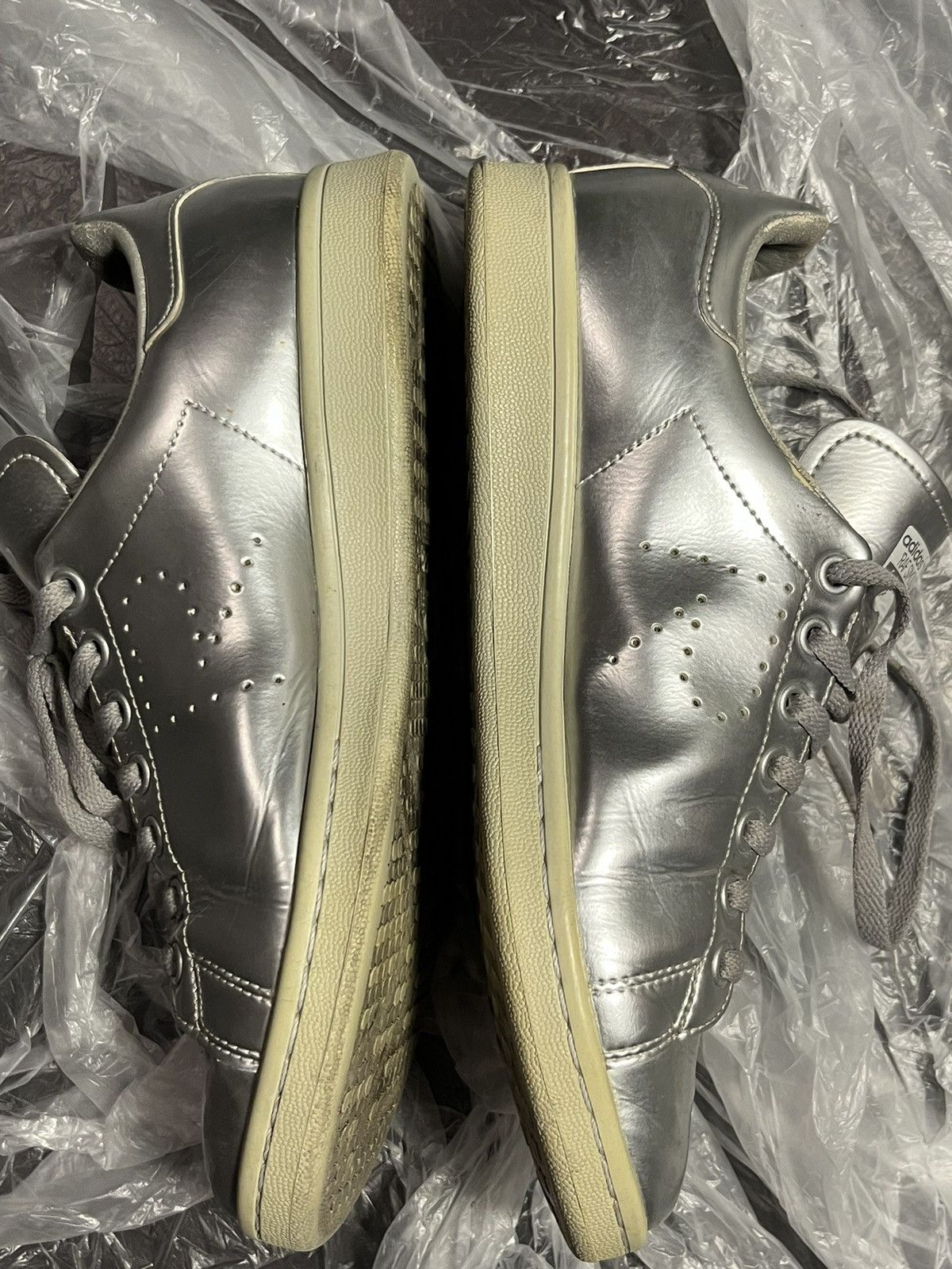 Adidas × Designer × Raf Simons Adidas x Raf Simons Stan Smith (Metallic Silver) Size US 8 / EU 41 - 5 Thumbnail