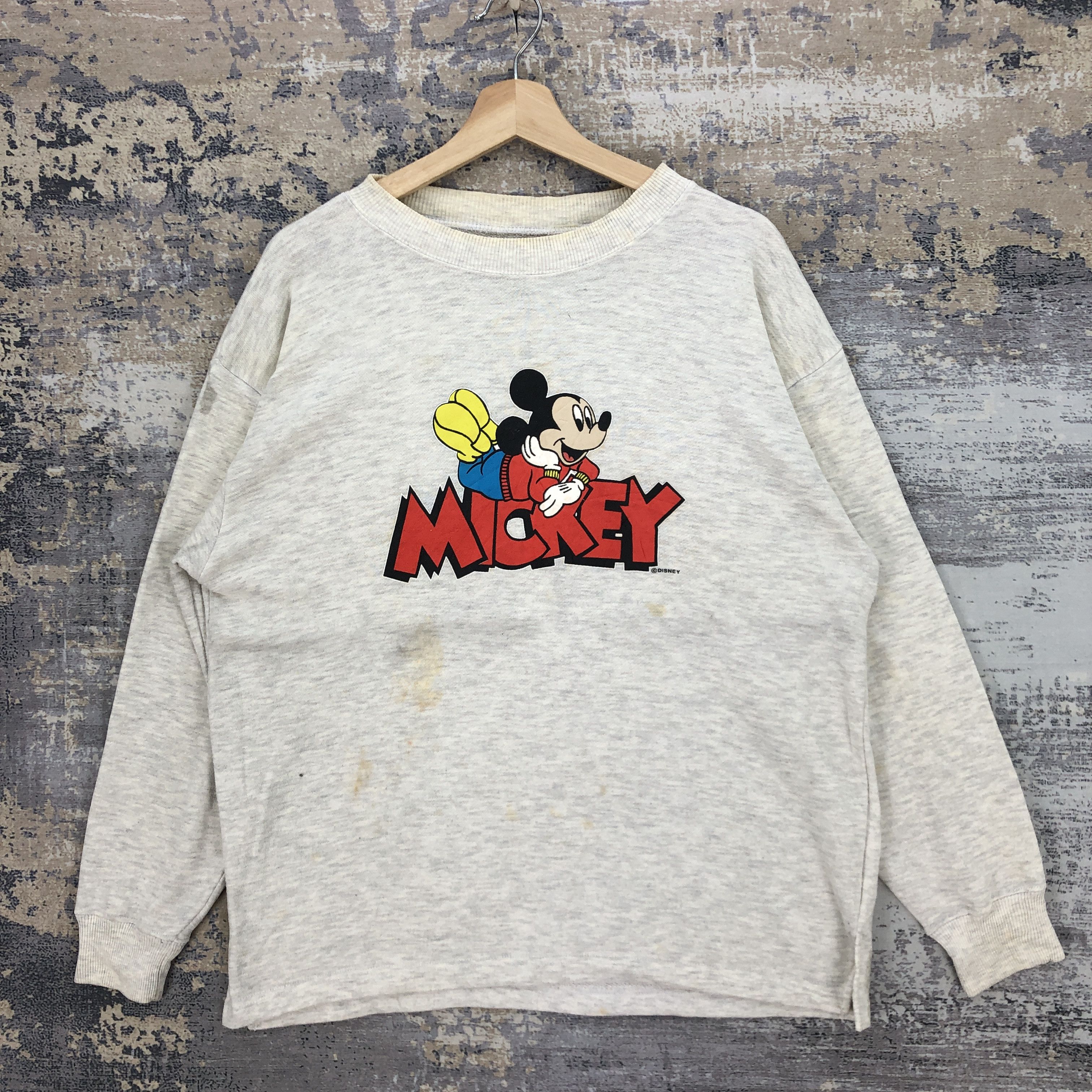 Mickey Mouse Vintage 90's Mickey Mouse Sweatshirt Disney Cartoon Sweater Size US M / EU 48-50 / 2 - 1 Thumbnail