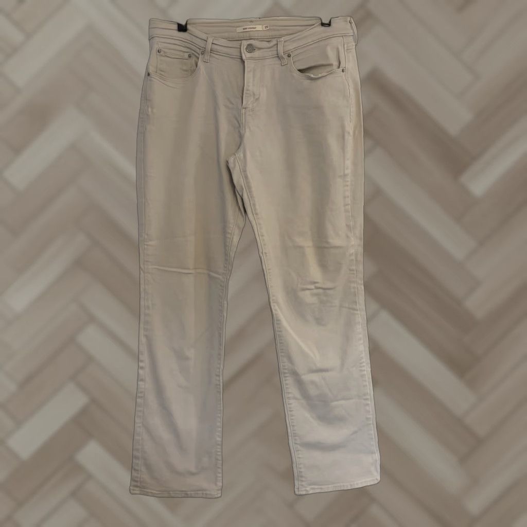 Levi's Levi's 505 Straight Leg Jeans Pants Denim Regular 29 Womens Beige Tan Cotton Blend 5-Pocket Zipper Button Logo Mid Rise Size 29" - 1 Thumbnail