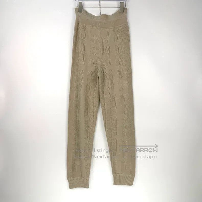 Hermes Hermes Off-White Full Print Wool Knit Trousers Size 24" / US 00 / IT 34 - 4 Thumbnail