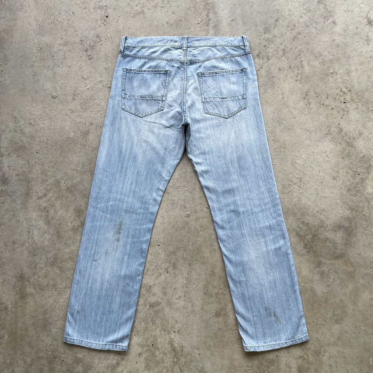 Japanese Brand Vintage Back Number Wash Denim Faded Jeans Pants W34 Size US 34 / EU 50 - 10 Thumbnail