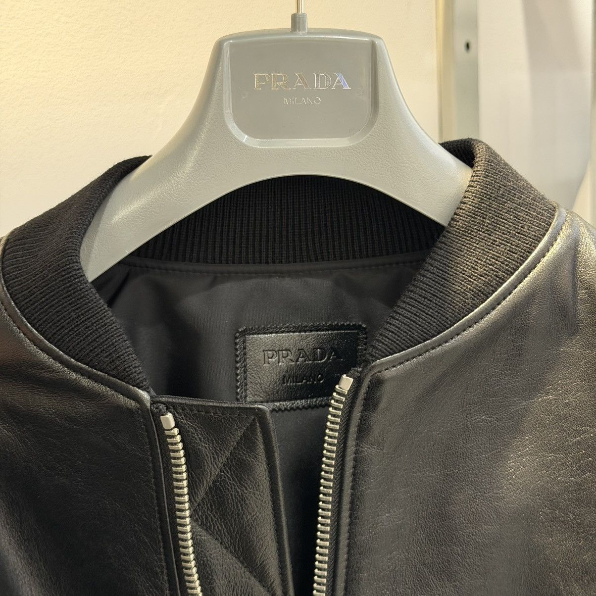 Prada Prada Nappa Leather Bomber Jacket Size US M / EU 48-50 / 2 - 7 Thumbnail