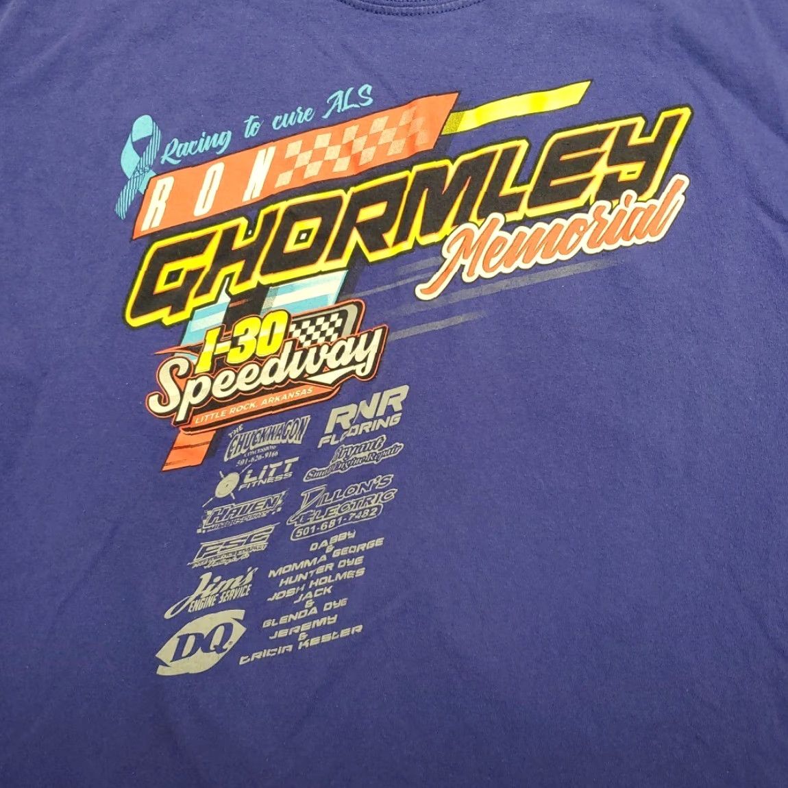 Gildan VINTAGE I-30 Speedway Racing Shirt Mens L Blue Little Rock Short Track Sprint Ghormley Size US L / EU 52-54 / 3 - 2 Thumbnail
