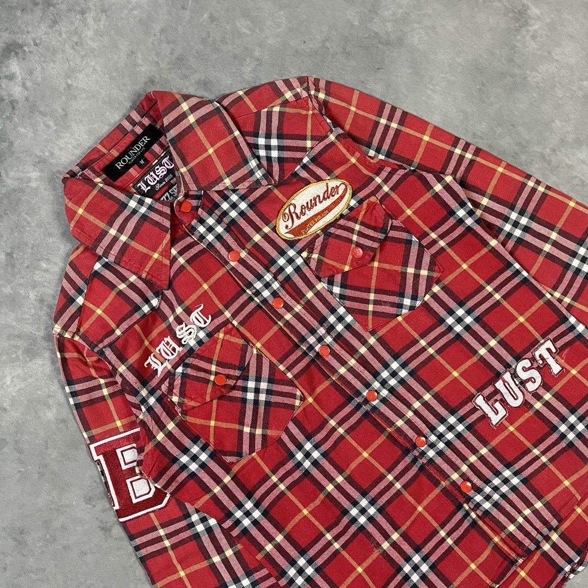 Japanese Brand 2000s Buzz Spunky - Japanese Brand Archive Patch Plaid Shirt Size US M / EU 48-50 / 2 - 2 Thumbnail