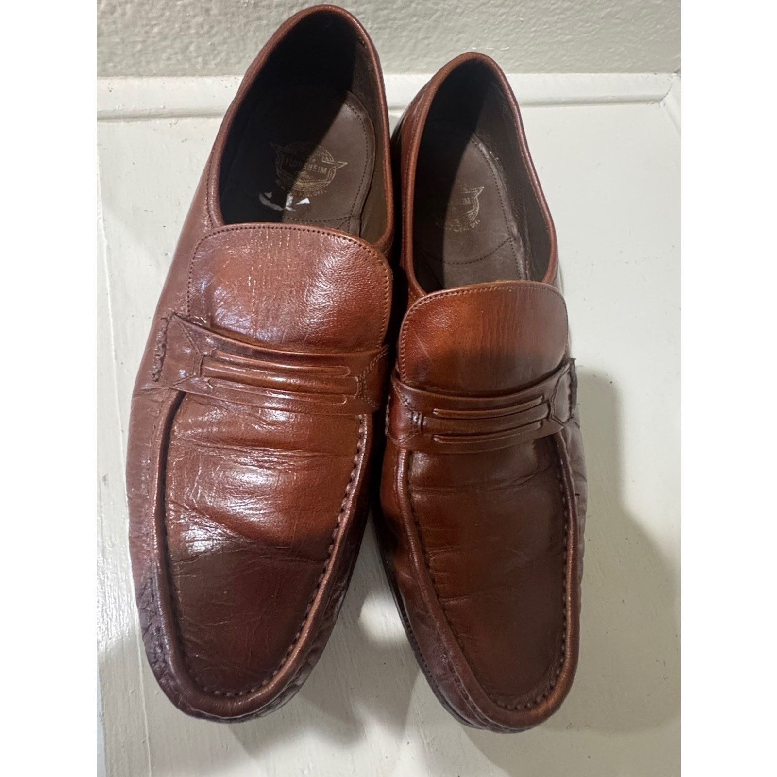 Florsheim Vintage Florsheim Dress Loafers Men’s brown Leather Slip Ons Size US 8.5 / EU 41-42 - 1 Thumbnail