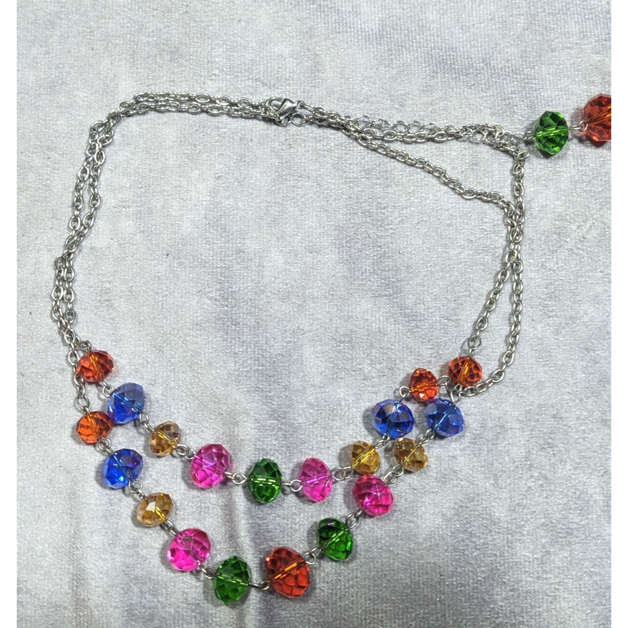 Other Candycore Sparkly Rainbow Glass Beaded Multilayer Necklace Size ONE SIZE - 7 Thumbnail