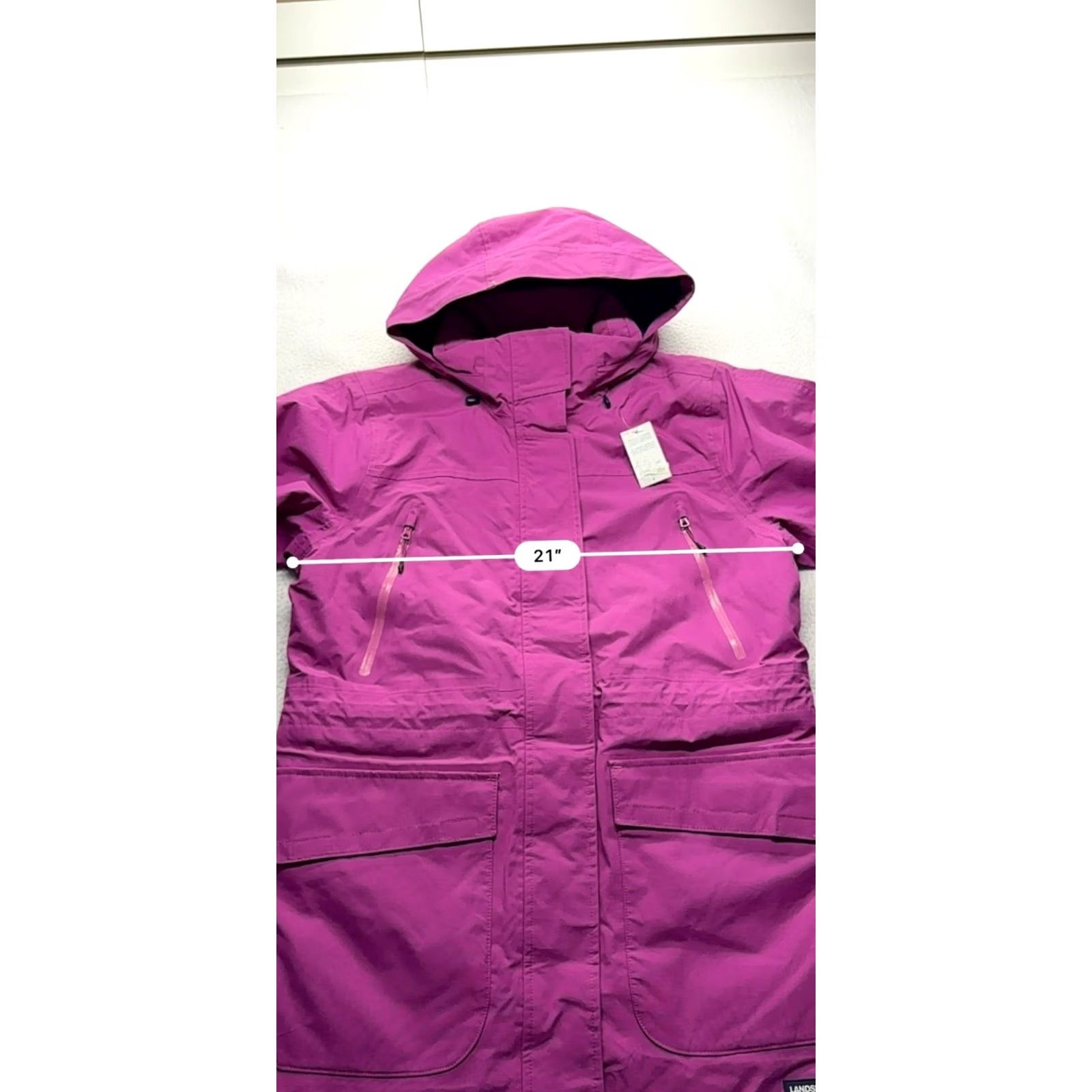 Lands' End Womens Lands' End Hooded Winter Parka S Women's Fuchsia Jacket Parka Hooded Winter Lands' End NEW WITH TAGS Size S / US 4 / IT 40 - 7 Thumbnail