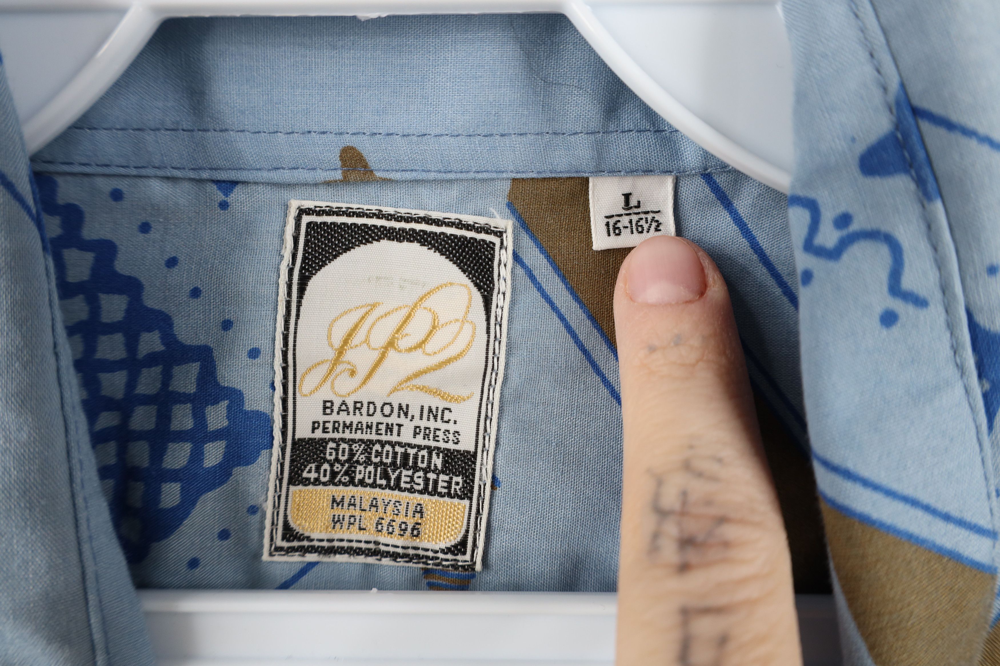 Vintage Vintage 70s Streetwear Geometric Disco Collared Button Shirt Size US L / EU 52-54 / 3 - 9 Thumbnail