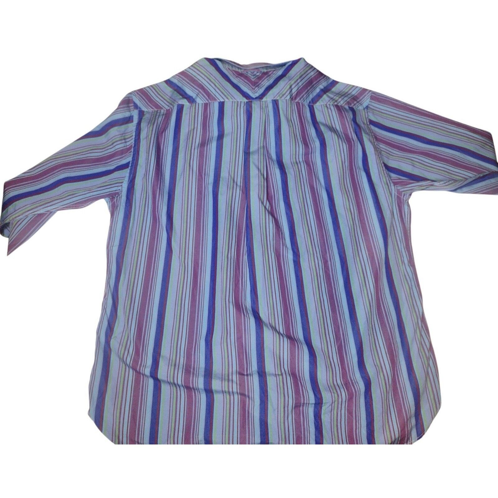 Tommy Hilfiger Tommy Hilfiger Y2K 2 Ply Button Down Shirt Size XL Blue Stri Size US XL / EU 56 / 4 - 3 Thumbnail