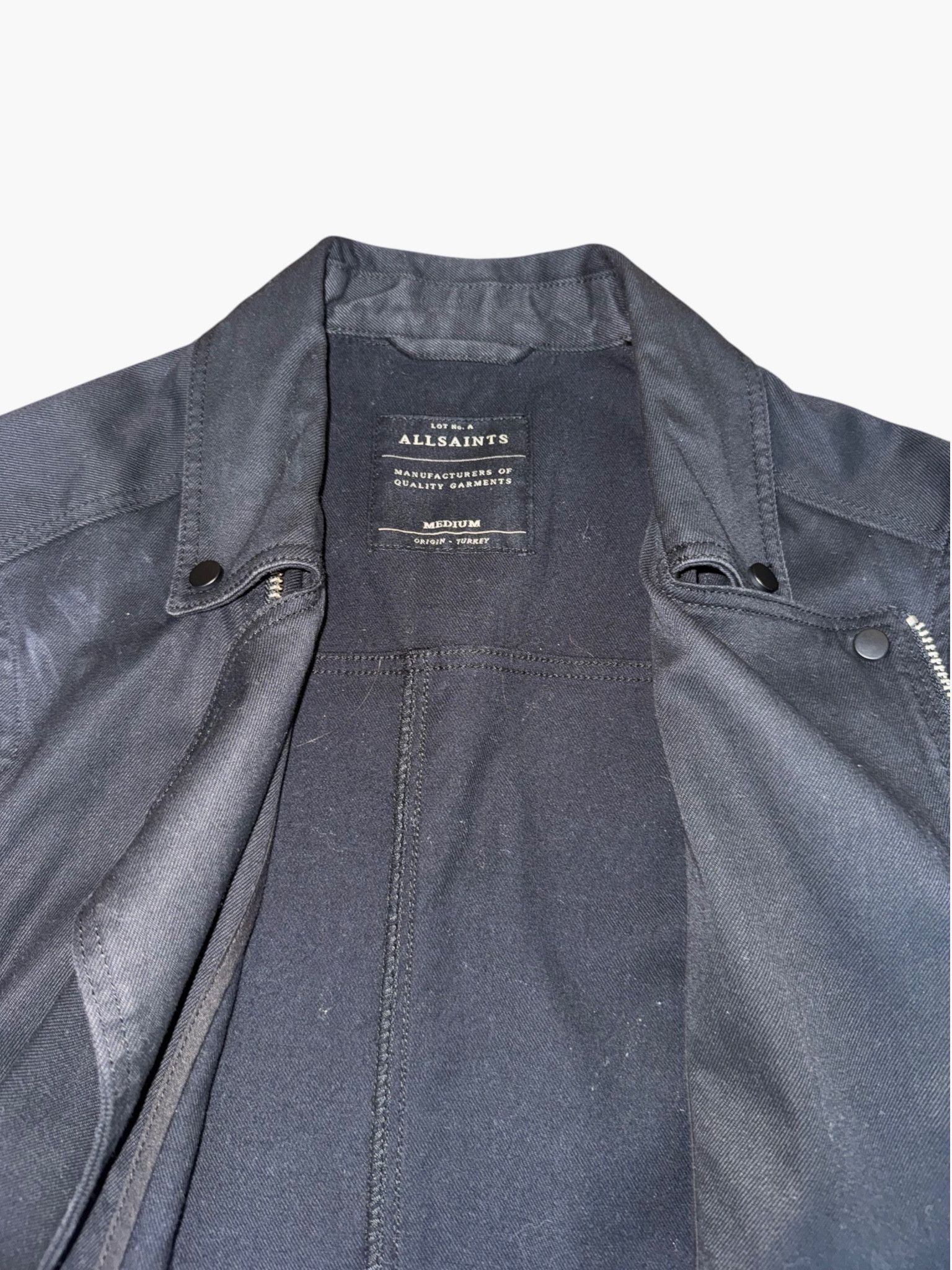 Allsaints 🦅 AllSaints London - Black Biker Textile Jacket Size US M / EU 48-50 / 2 - 3 Thumbnail