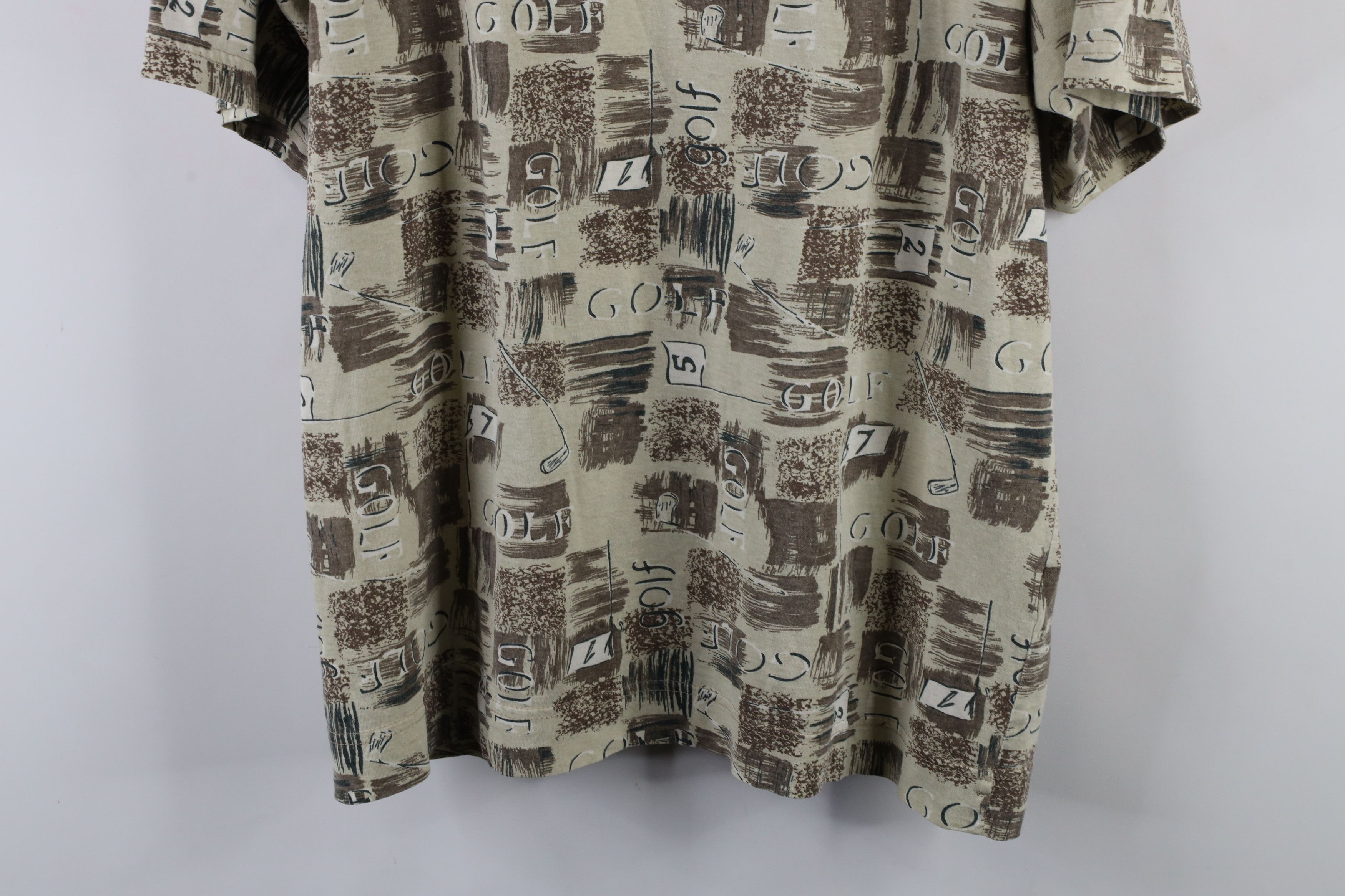 Vintage Vintage 90s Streetwear Over Print Collared Golf Polo Shirt Size US XL / EU 56 / 4 - 12 Thumbnail