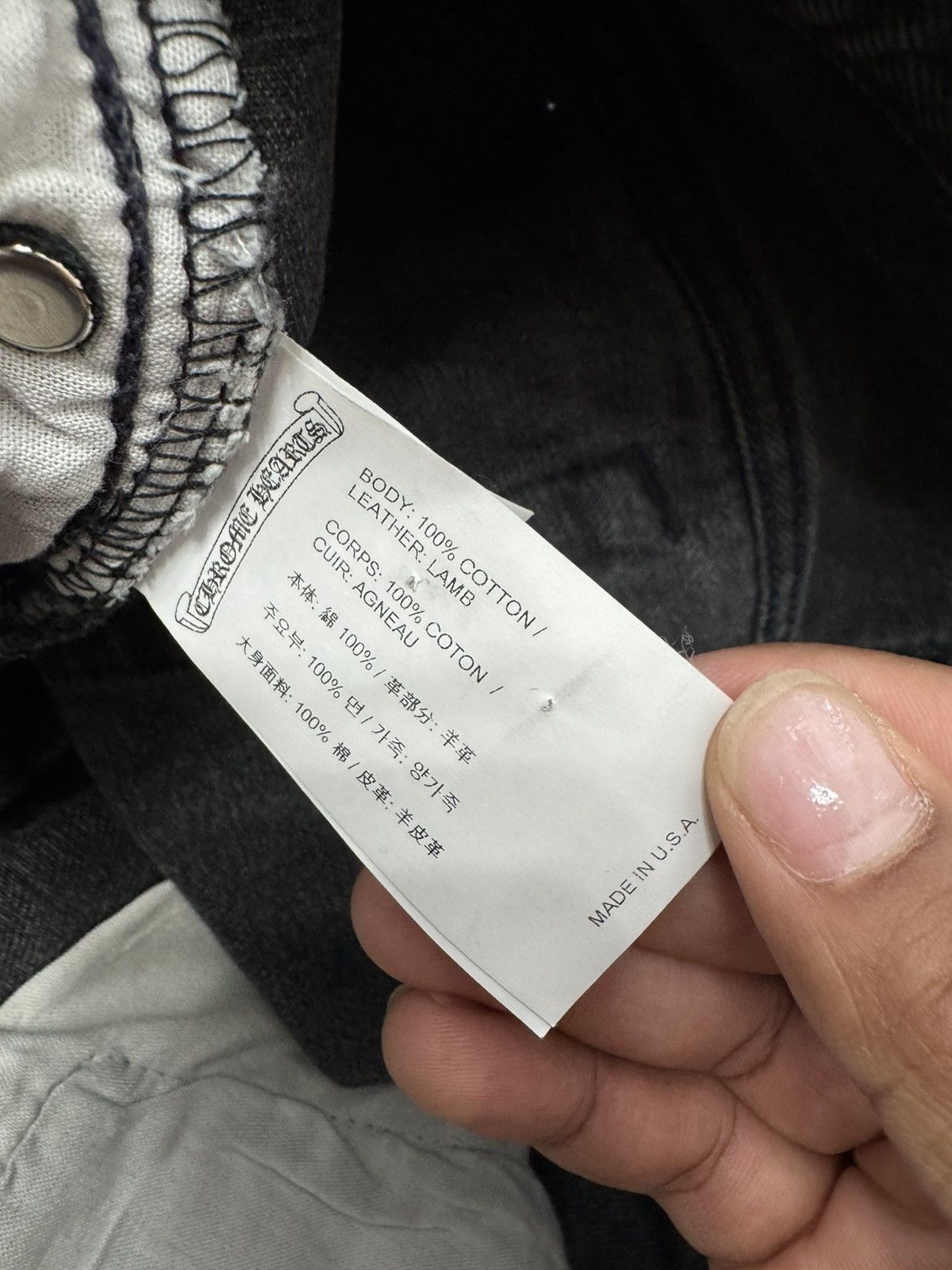 Chrome Hearts CHROME HEARTS BLACK LEATHER CROSS PATCH GREY LEVIS JEANS Size US 32 / EU 48 - 11 Thumbnail