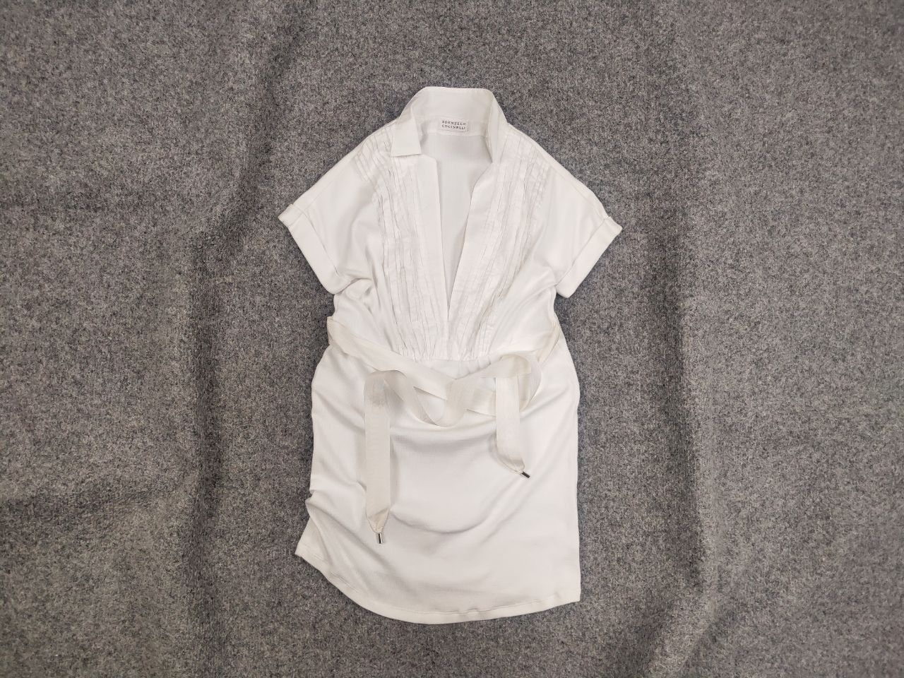 Brunello Cucinelli Brunello Cucinelli Design Cotton Light Tunika V Check belt Size M / US 6-8 / IT 42-44 - 1 Thumbnail