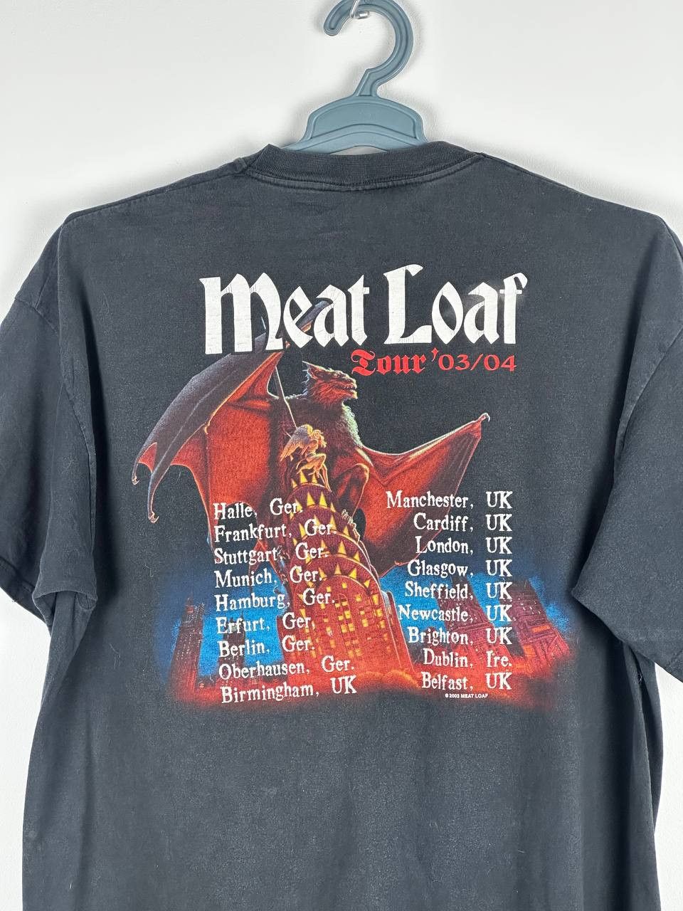 Band Tees × Vintage Vintage 2003 Meat Loaf Heavy Metal Band Tee Faded Size US L / EU 52-54 / 3 - 9 Thumbnail