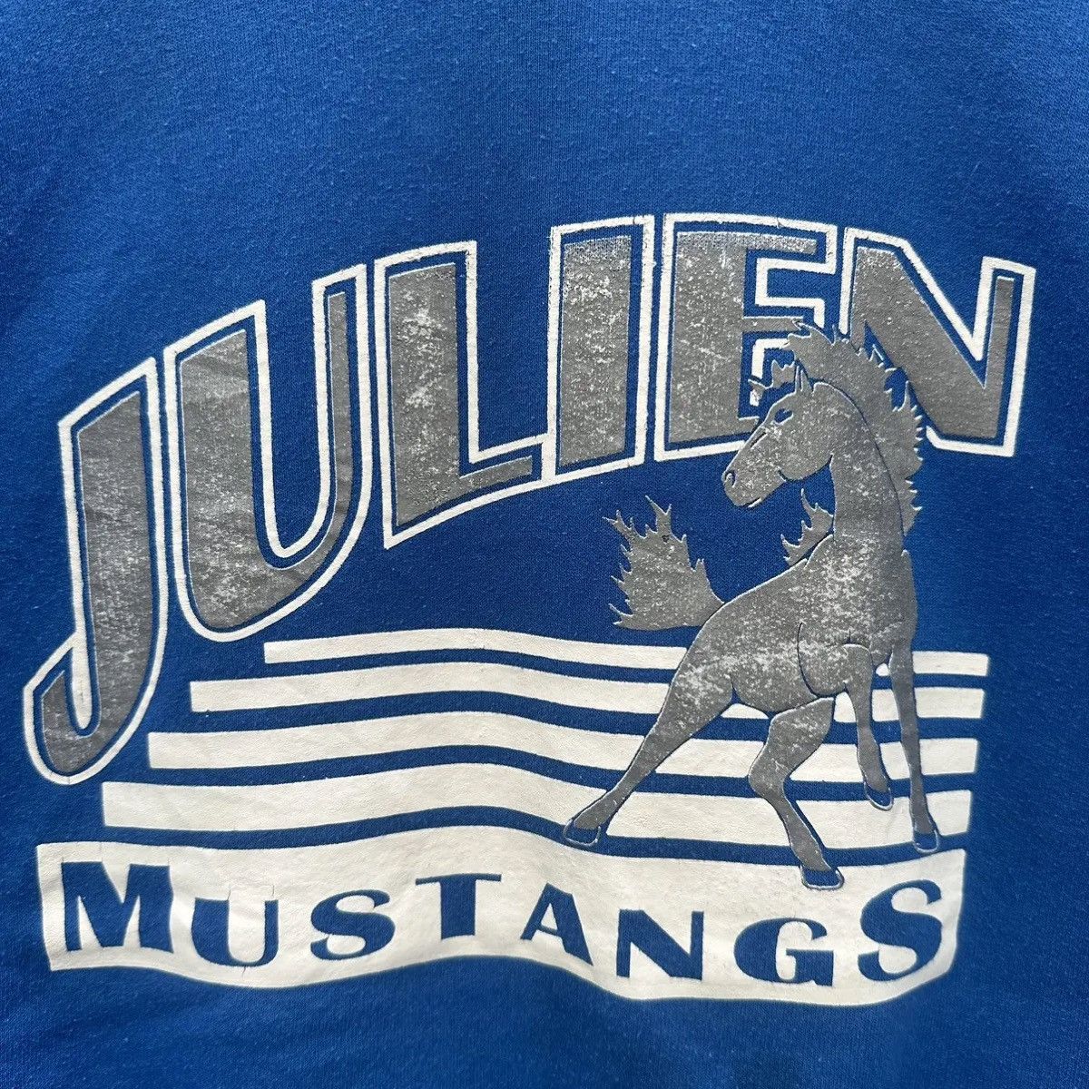 Vintage Vintage 90s julien mustangs sweatshirt pullover Size US L / EU 52-54 / 3 - 3 Thumbnail
