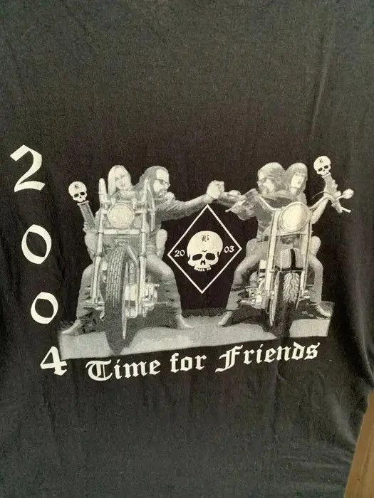 Band Tees Biker meeting 2004 T-shirt size L color black reverse logo Size US L / EU 52-54 / 3 - 5 Thumbnail