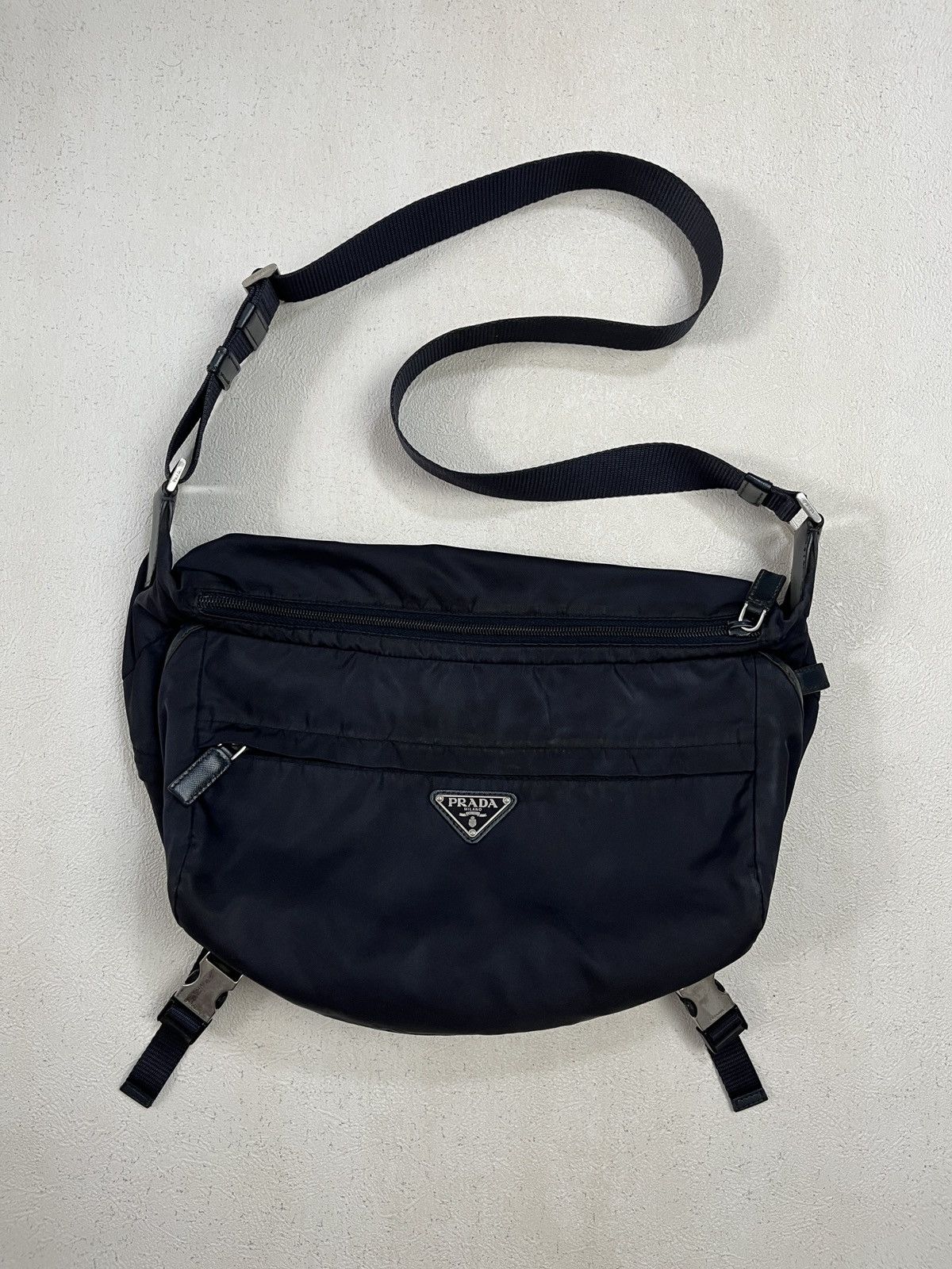 Prada Prada Navy Nylon Crossbody Bag Size ONE SIZE - 2 Thumbnail