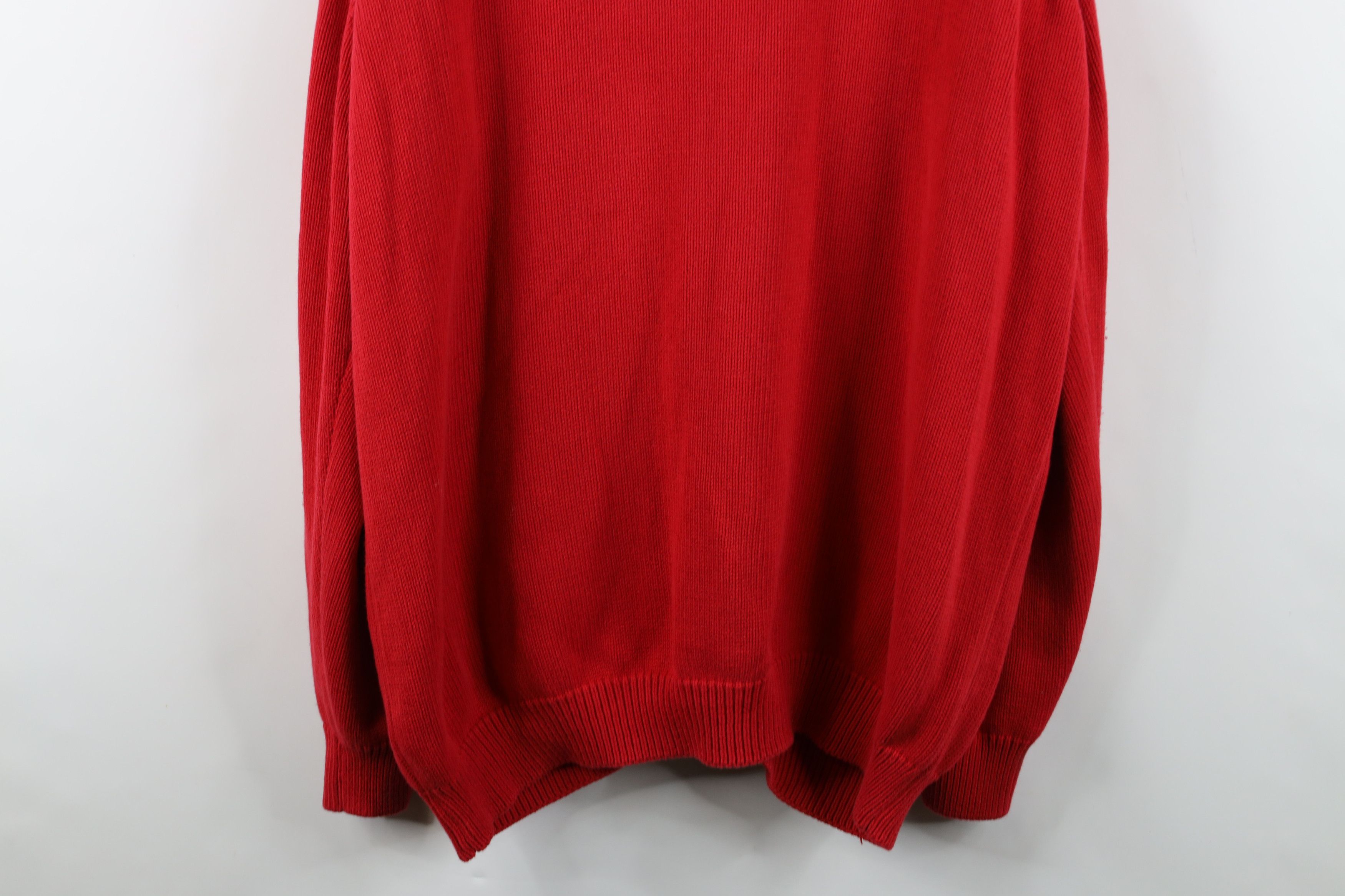 Lands' End Vintage 90s Lands End Cotton Knit Cardigan Sweater Red USA Size US XL / EU 56 / 4 - 11 Thumbnail