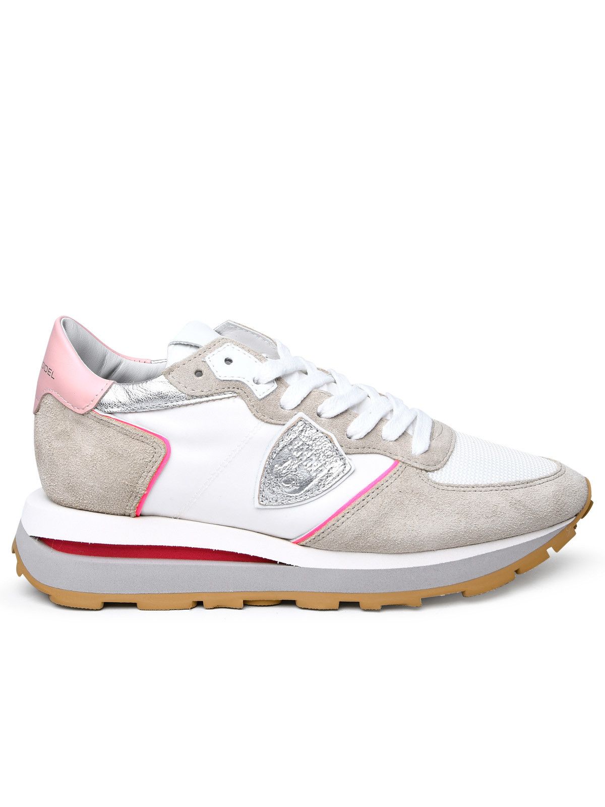 image of Philippe Model Multicolor Leather Blend Sneakers in White, Women's (Size 7)
