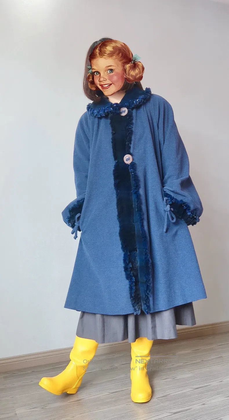 Fendi Vintage Totoro fur blend reversible cashmere coat