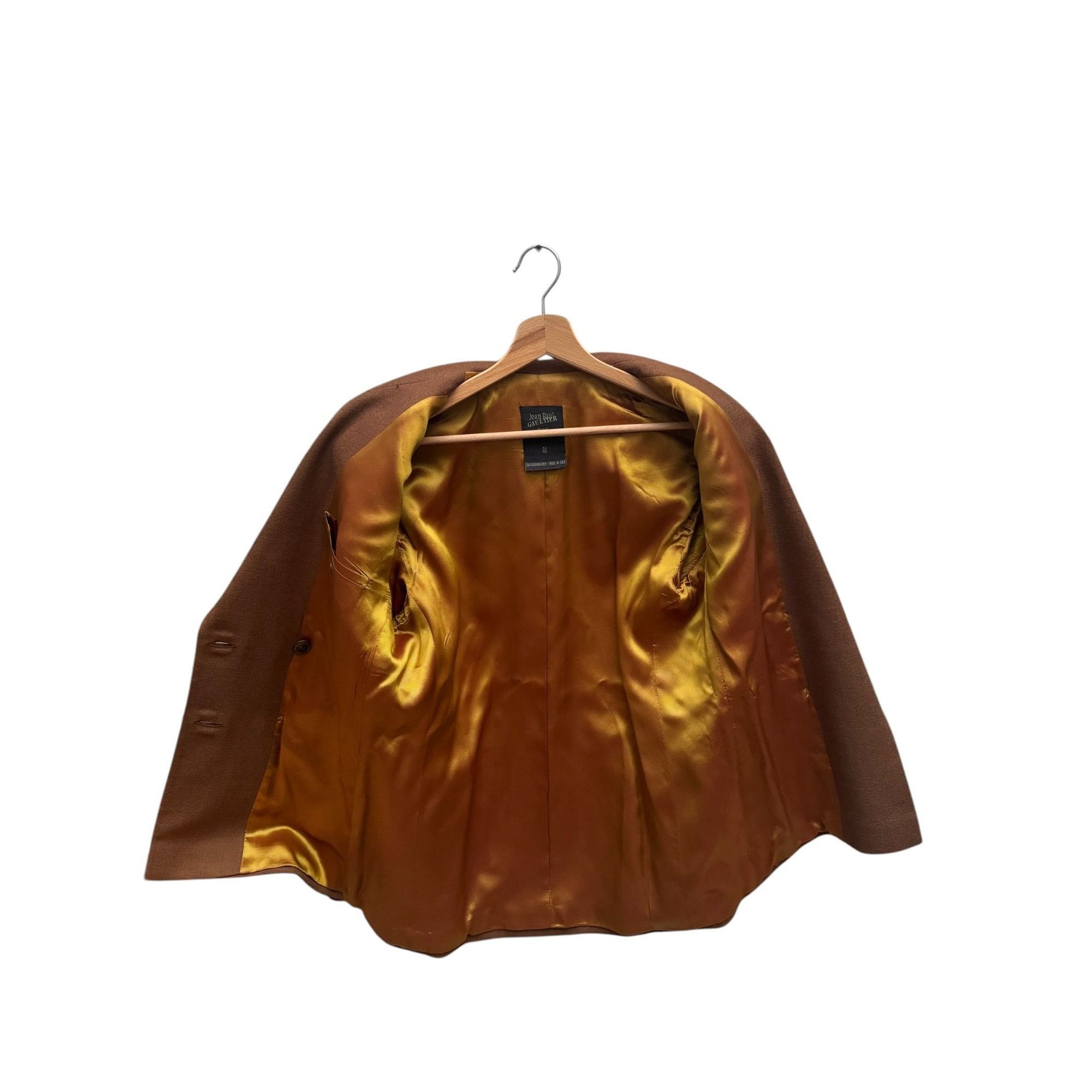 Jean Paul Gaultier Vintage Oversized Brown Wool Blazer Jacket Size M / US 6-8 / IT 42-44 - 5 Thumbnail