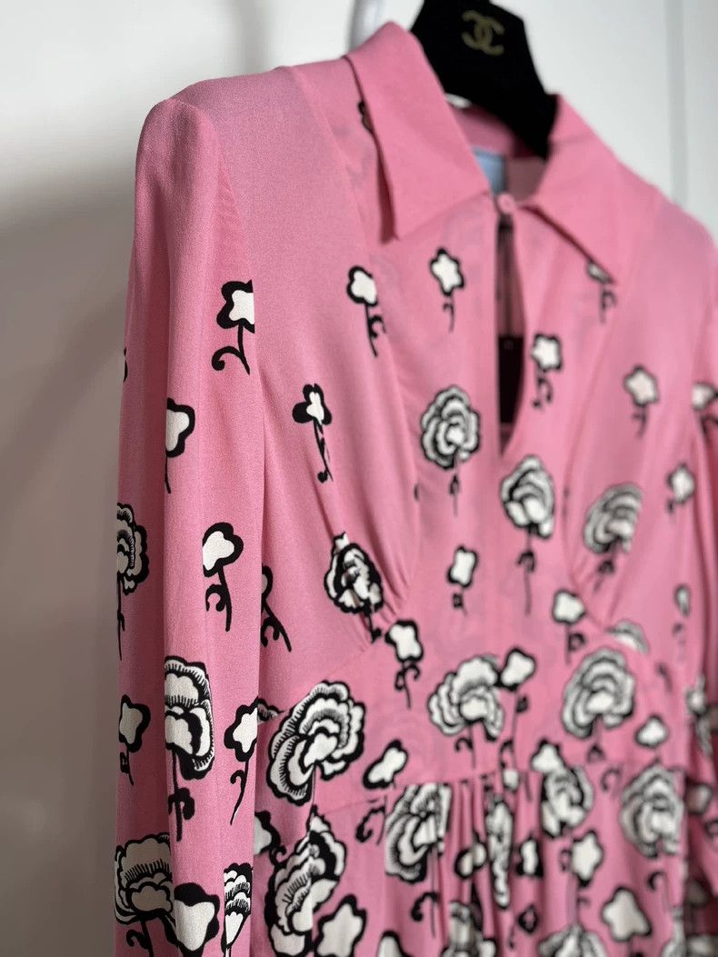 Prada Prada Pink patterned long skirt 2502-Nextarrow Size XS / US 0-2 / IT 36-38 - 4 Thumbnail