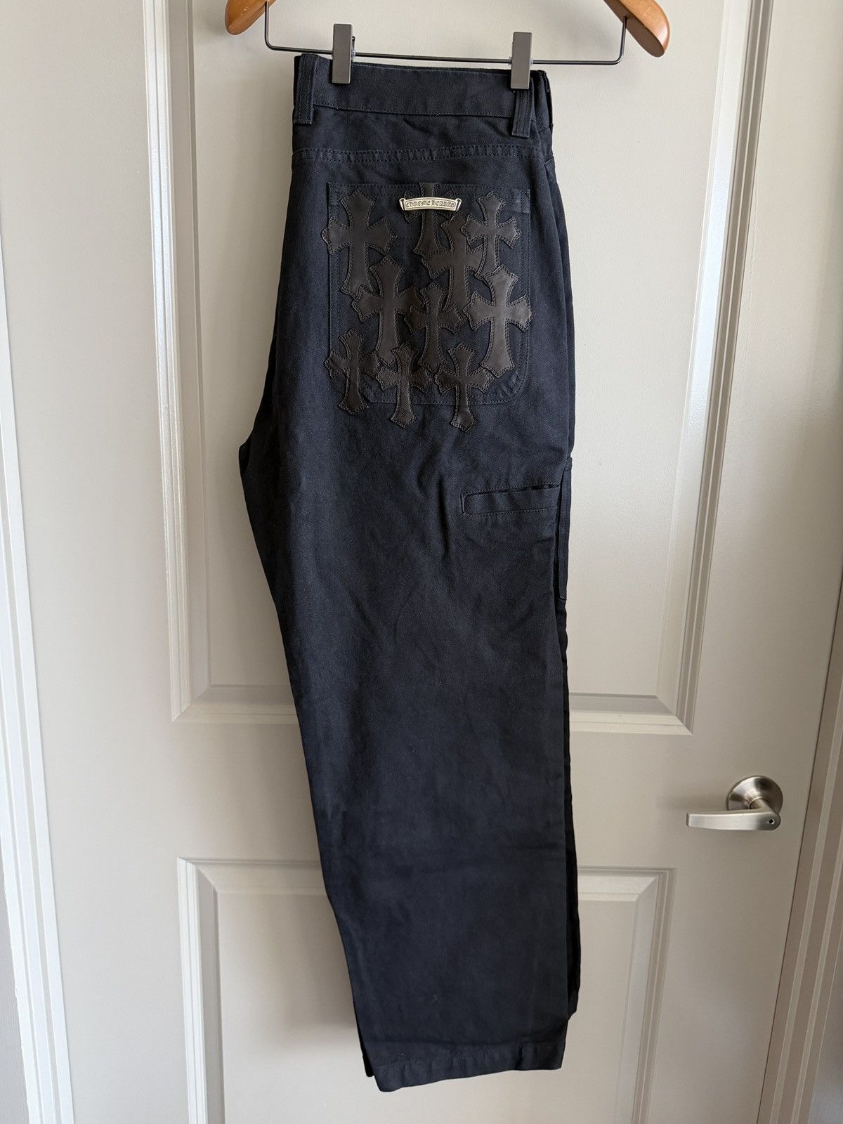 Chrome Hearts Chrome Hearts Cross Patch Double Knee Carpenter Pants Sz 36 Size US 36 / EU 52 - 1 Thumbnail