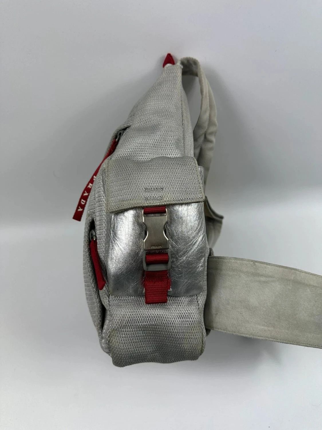 Prada Prada Sport 90’s Sling Bag crossbody grey silver mesh Size ONE SIZE - 8 Thumbnail