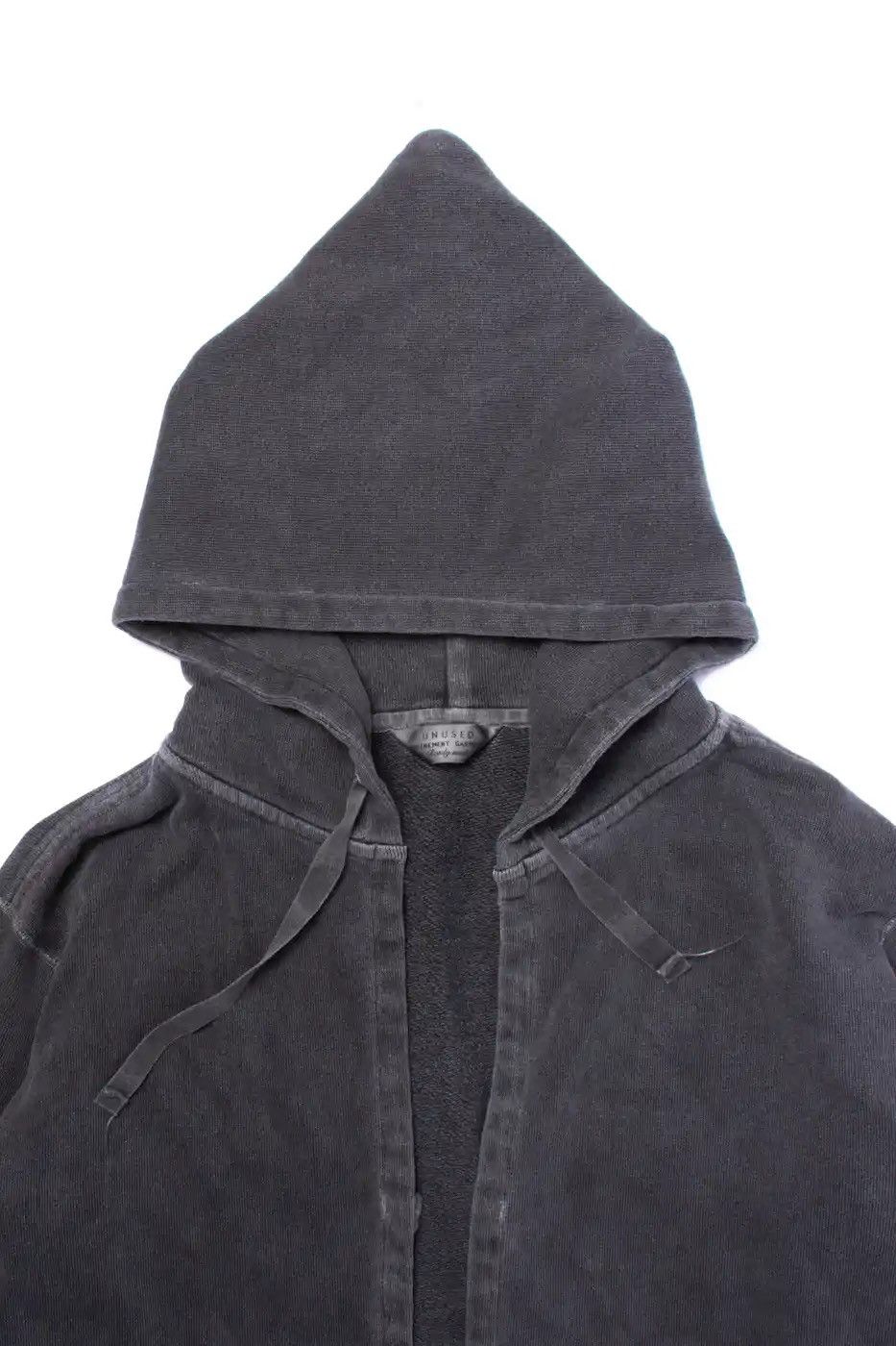 Unused Oil Wash Grey Kimono Tie Bondage Hoodie by Unused Size US M / EU 48-50 / 2 - 2 Thumbnail