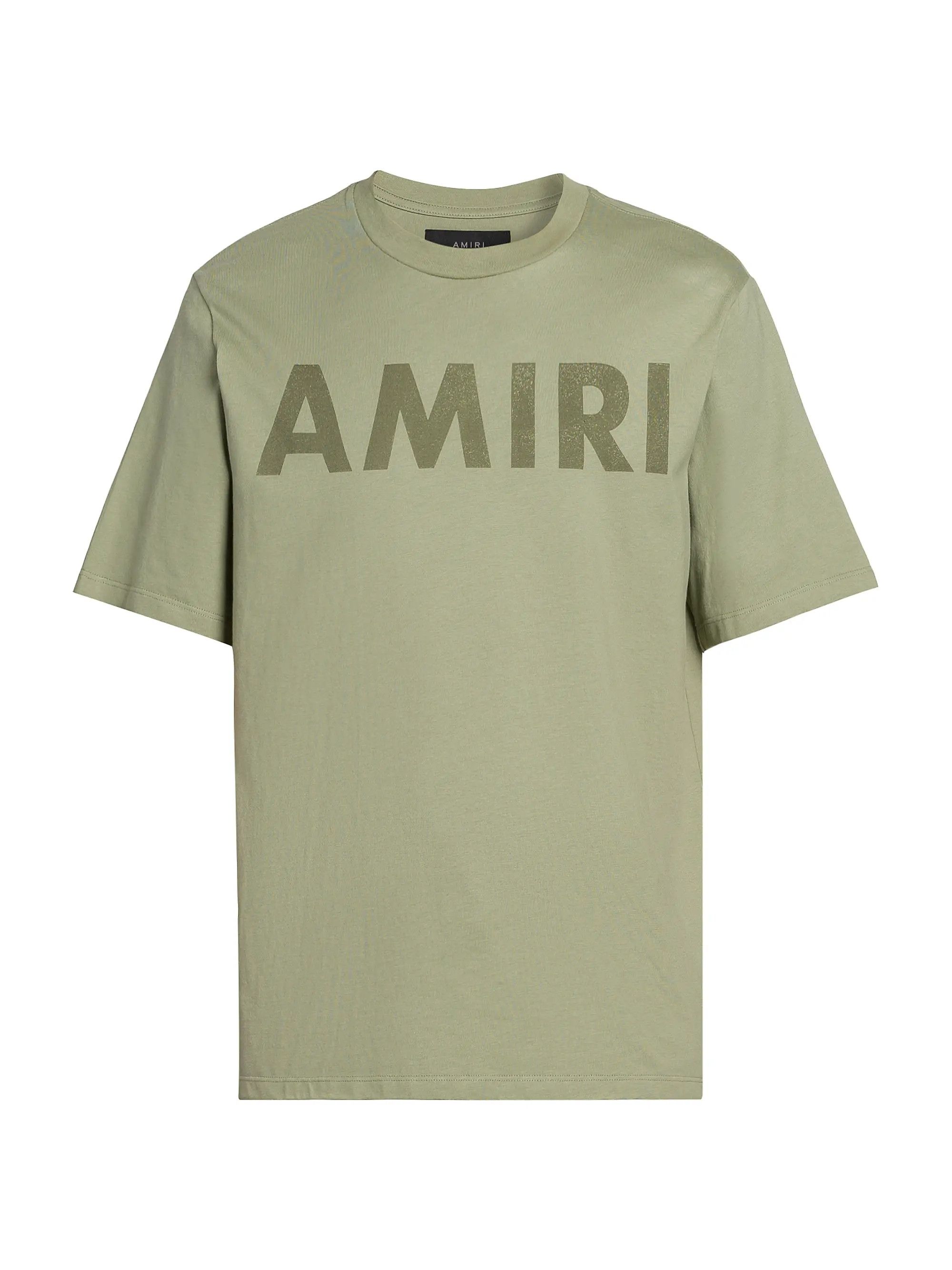 Amiri os11x1225 Logo Stencil T-Shirt in Olive Size US L / EU 52-54 / 3 - 1 Thumbnail