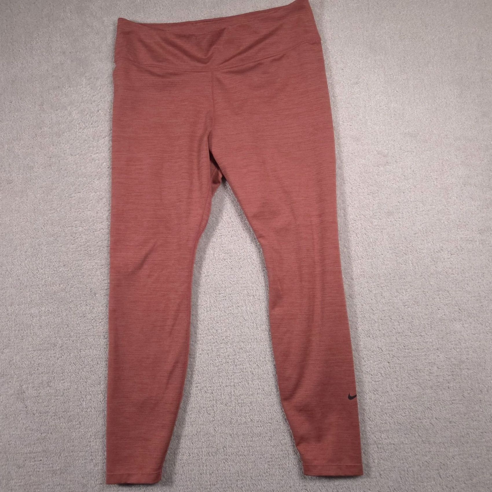 Nike Nike Leggings Womens XXL Brown Dri-FIT High Rise Ankle Yoga Gym Pants Athletic Size 40" / US 18 - 2 Thumbnail