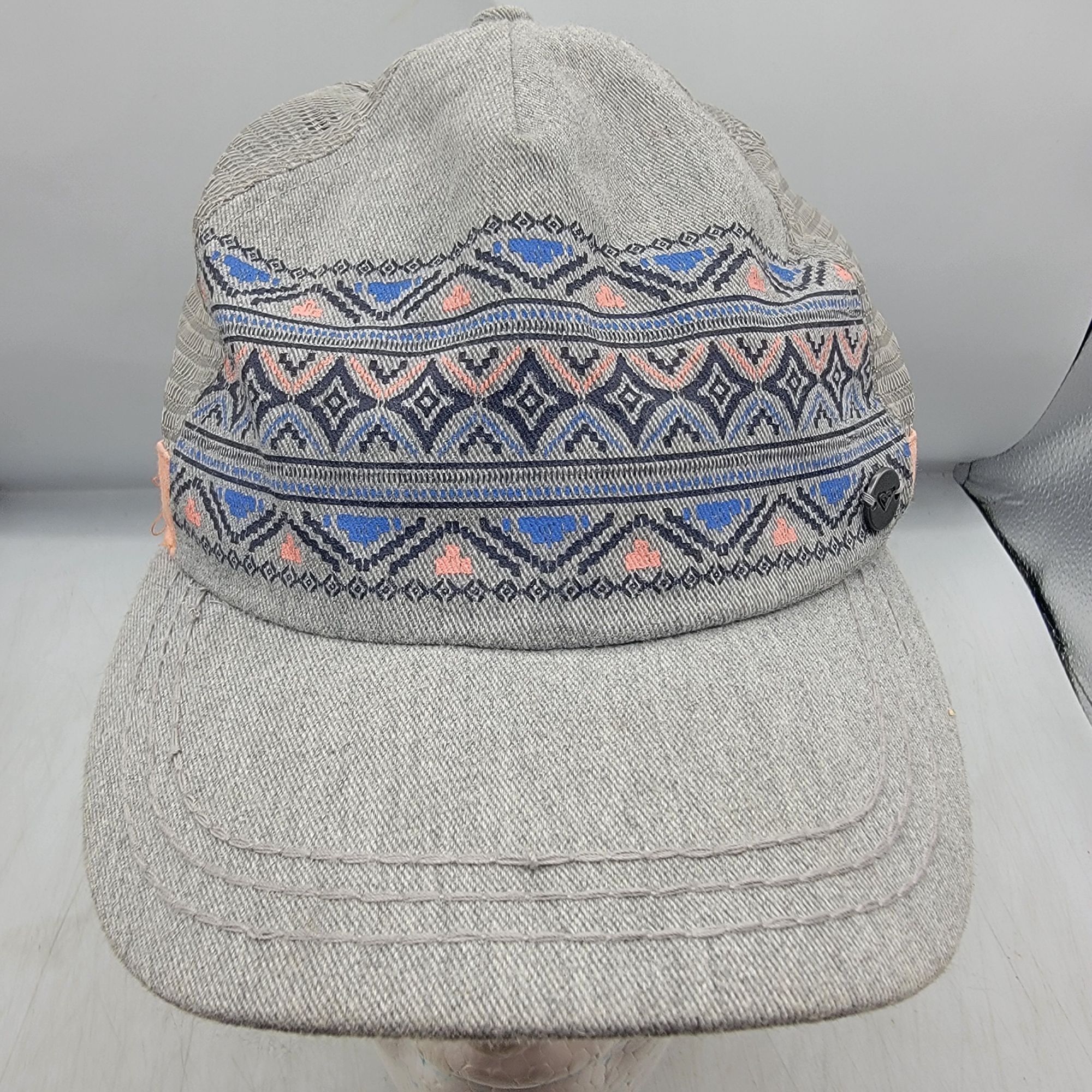 Other Roxy Womens Gray Trucker Hat Cap Tribal Print Casual Outdoor Size ONE SIZE - 1 Thumbnail