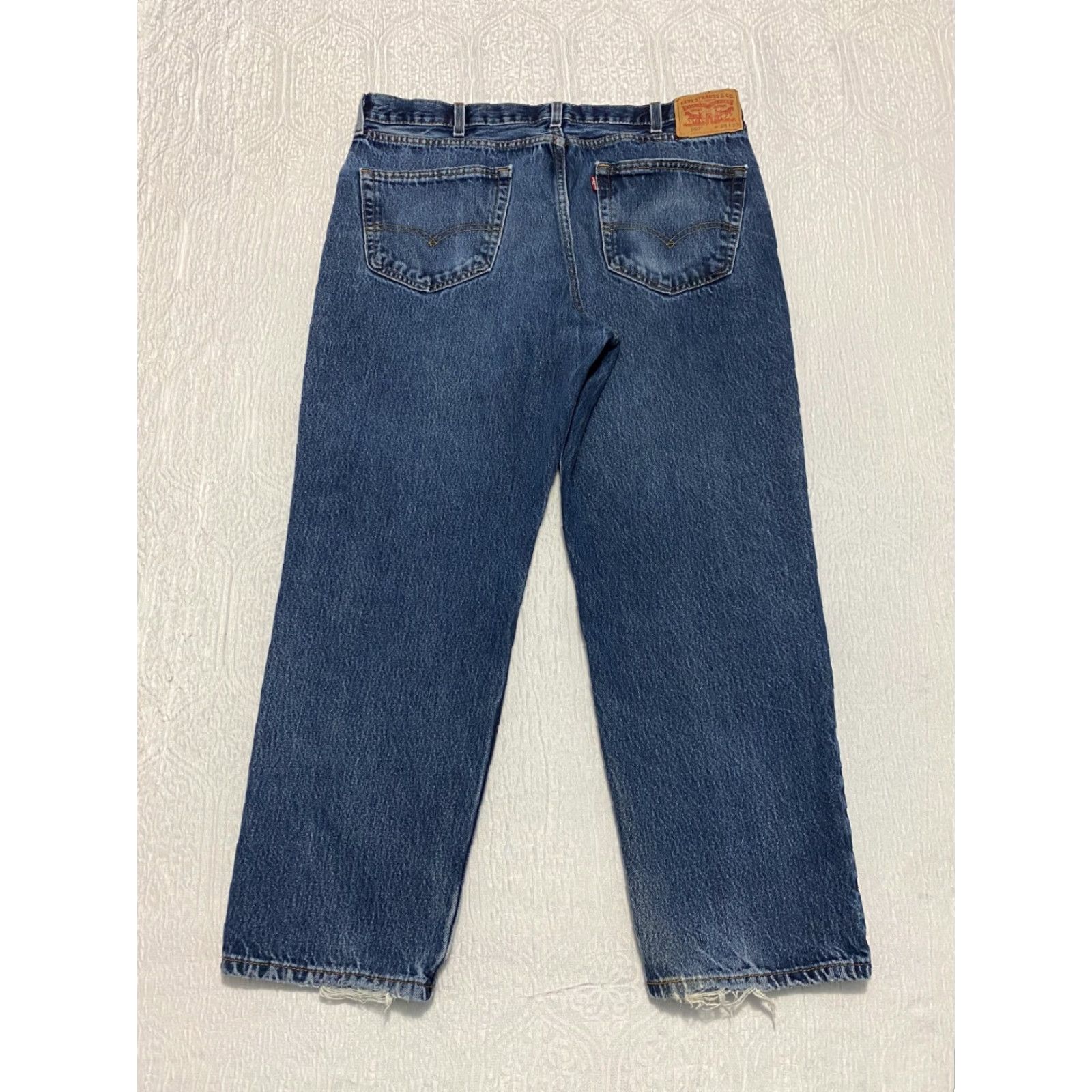 Levi's VINTAGE Levis 550 Relaxed Fit Jeans Mens 38x30 Blue Straight Whiskers Denim 5-Pocket Levi's 550 Straight Size US 38 / EU 54 - 2 Thumbnail