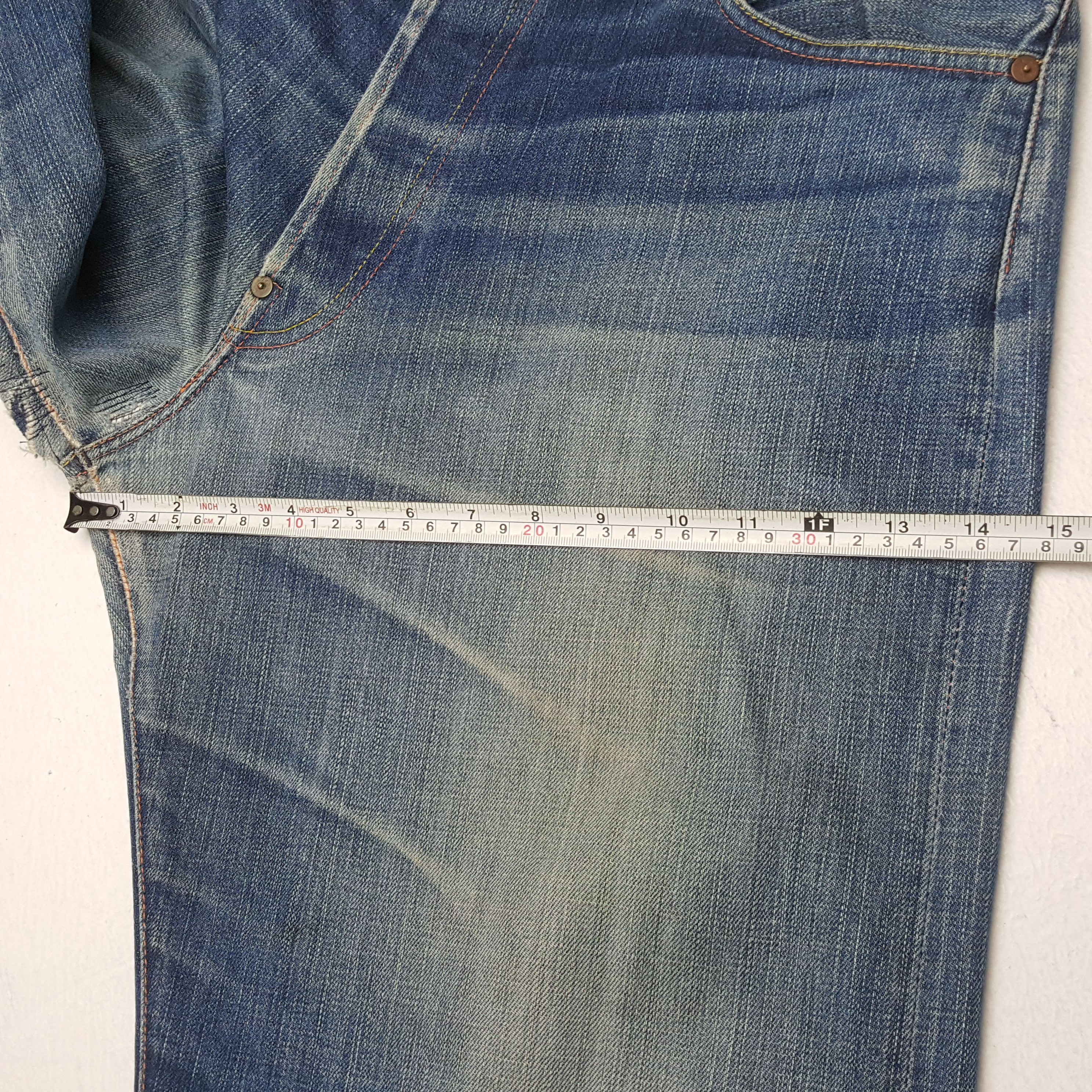 Evisu × Japanese Brand × Vintage Vintage EVISU Japanese Brand Daicock Custom Distressed Jeans Size US 36 / EU 52 - 9 Thumbnail