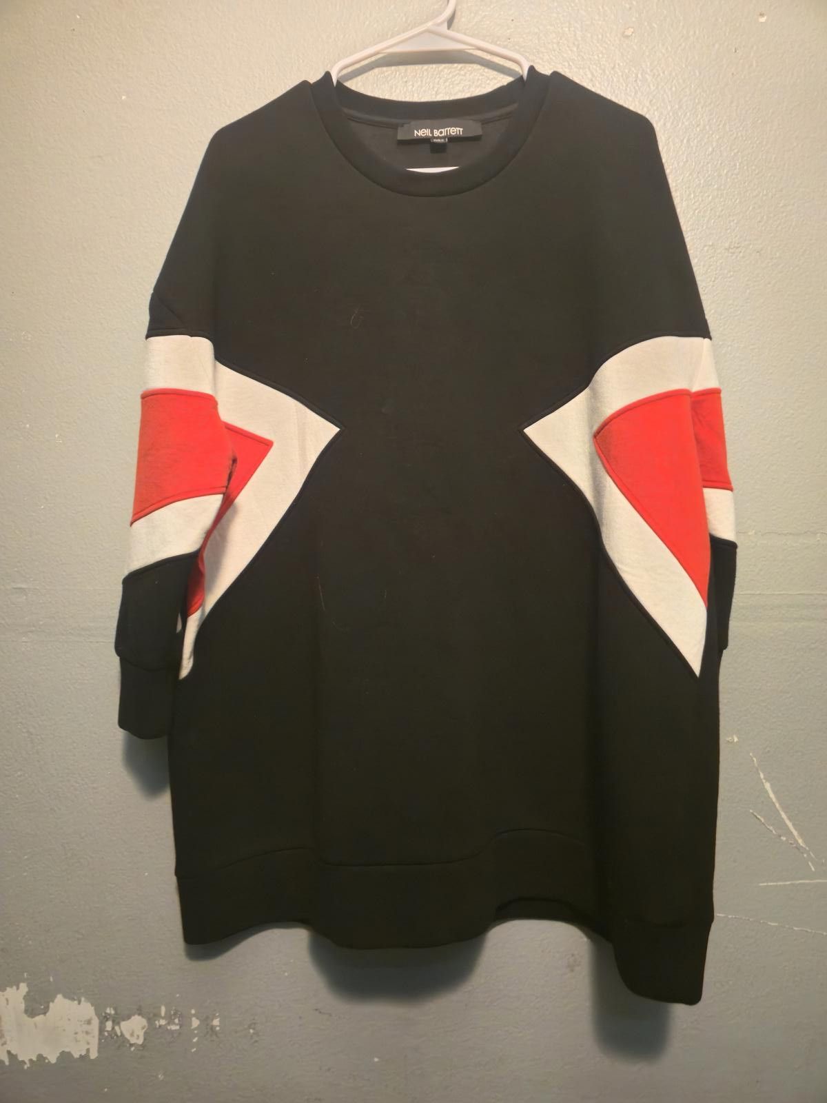 Neil Barrett Neil Barrett Color block Neoprene Sweatshirt Black Men's XS Size US XS / EU 42 / 0 - 1 Thumbnail