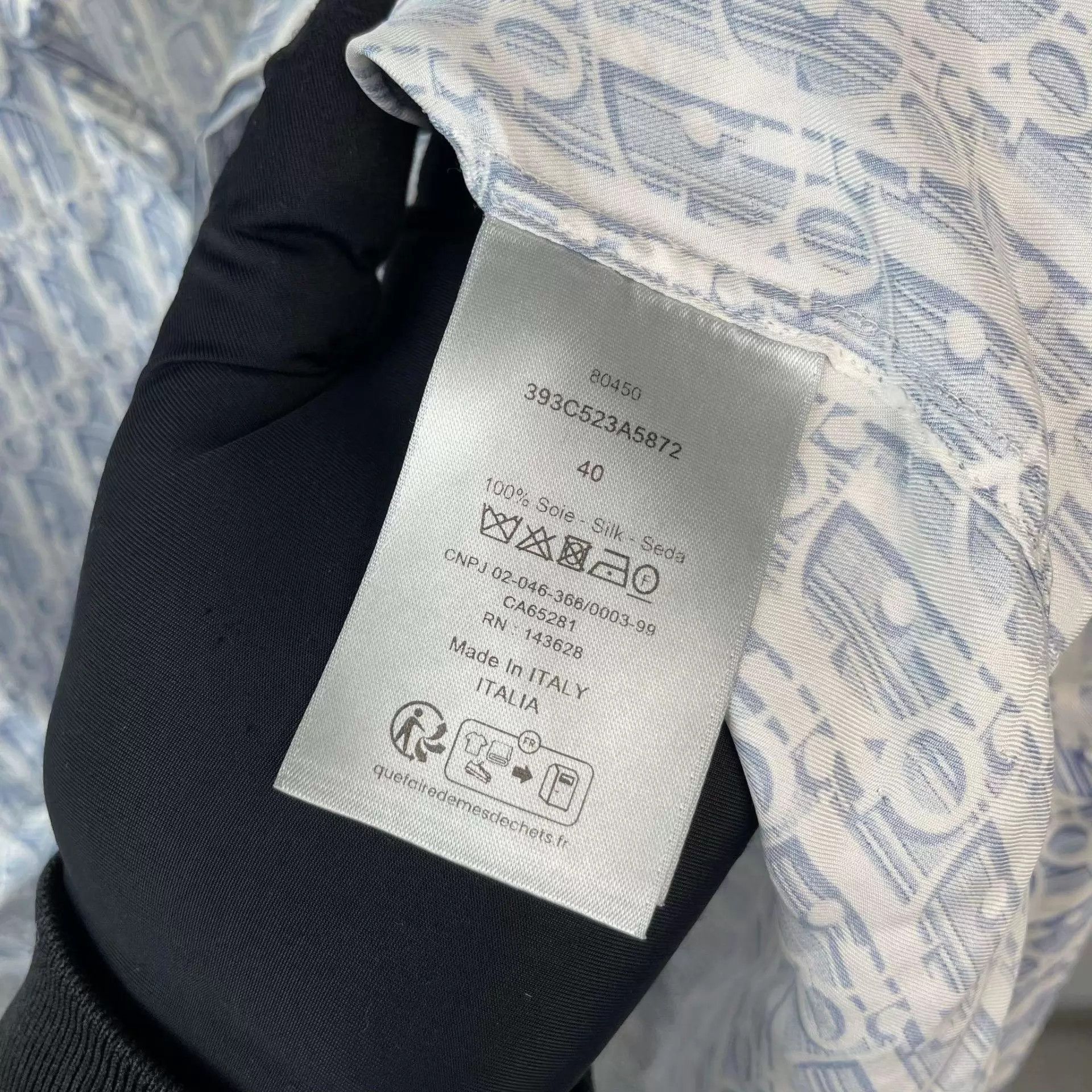 Dior Dior Oblique Print Blue Shirt 40 M 92 New Size US M / EU 48-50 / 2 - 4 Thumbnail