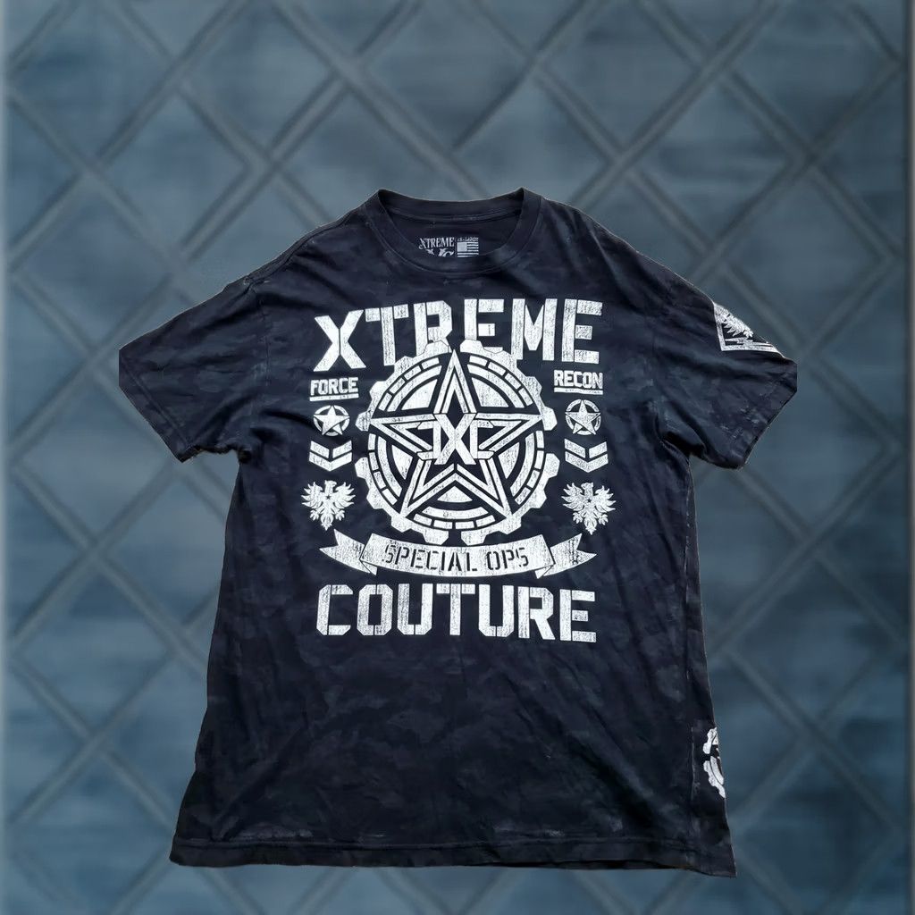 Vintage Xtreme Couture Shirt Mens 2XL Black Camo Force Recon Special Ops Tee Size US XXL / EU 58 / 5 - 1 Thumbnail