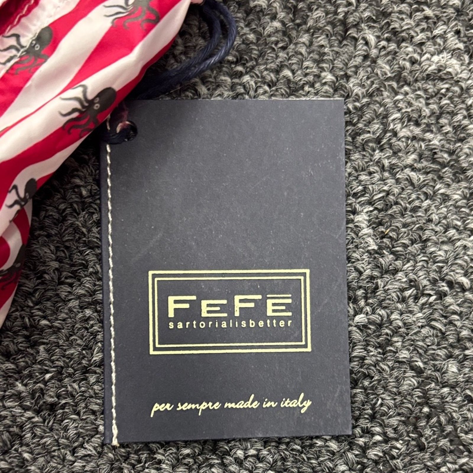 Other NWT FEFE Striped Fucsia and White Men's Swim Trunks size 2XL Size US 42 / EU 58 - 2 Thumbnail