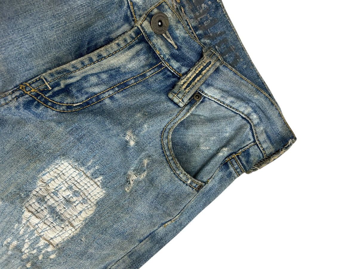 Le Grande Bleu (L.G.B.) Vintage Flare Redsquad Denim Uruboro Stitch Distressed Dirty Size US 30 / EU 46 - 11 Thumbnail