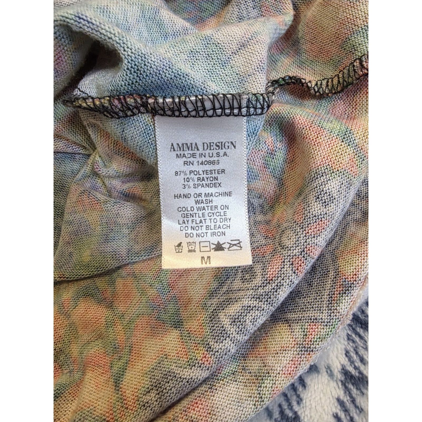 Vintage VINTAGE Amma Hippie Art Psychedelic Geometric 3/4 Sleeve Shirt Dress M Green Womens Fashion Size M / US 6-8 / IT 42-44 - 8 Thumbnail