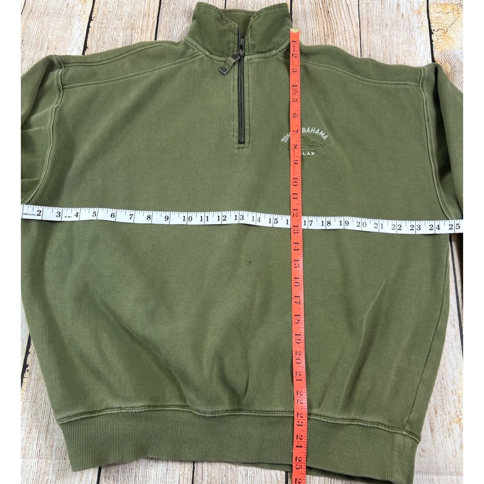 Tommy Bahama VINTAGE Tommy Bahama Sweatshirt Pullover 1/4 Zip Green M Mens Beach Outdoor Classic Relaxed Size M Size US M / EU 48-50 / 2 - 3 Thumbnail